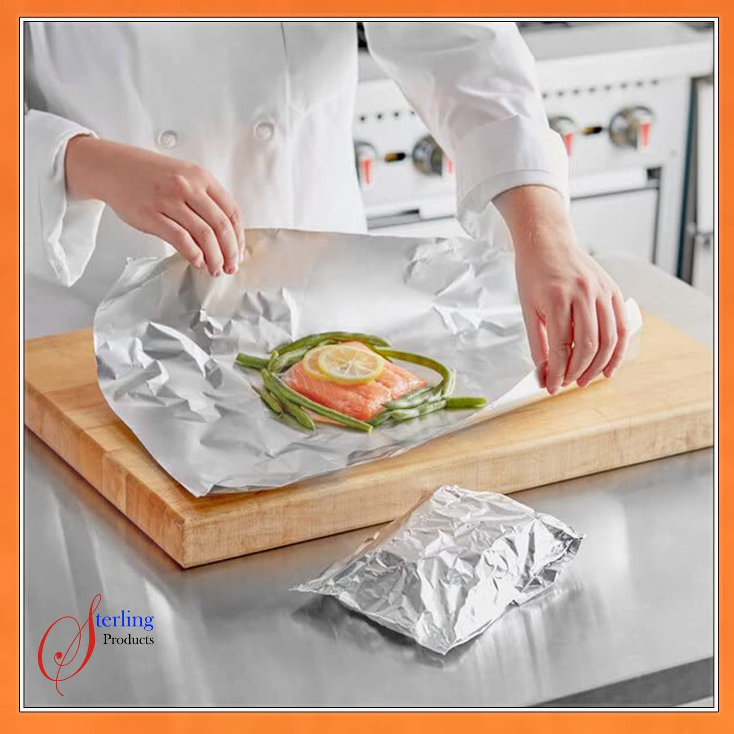 STERLING PRODUCTS Heavy Duty Aluminum Foil Roll - 30m x 30cm for Cooking & Storage 5