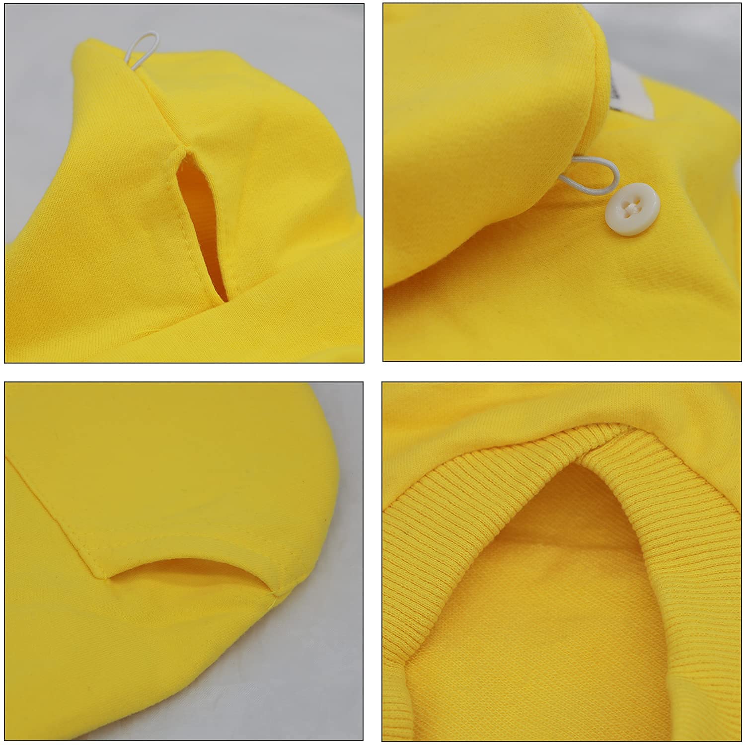 LOPHIPETS Dog Hoodie - Yellow, X-Small | Breathable Cotton Blend 5