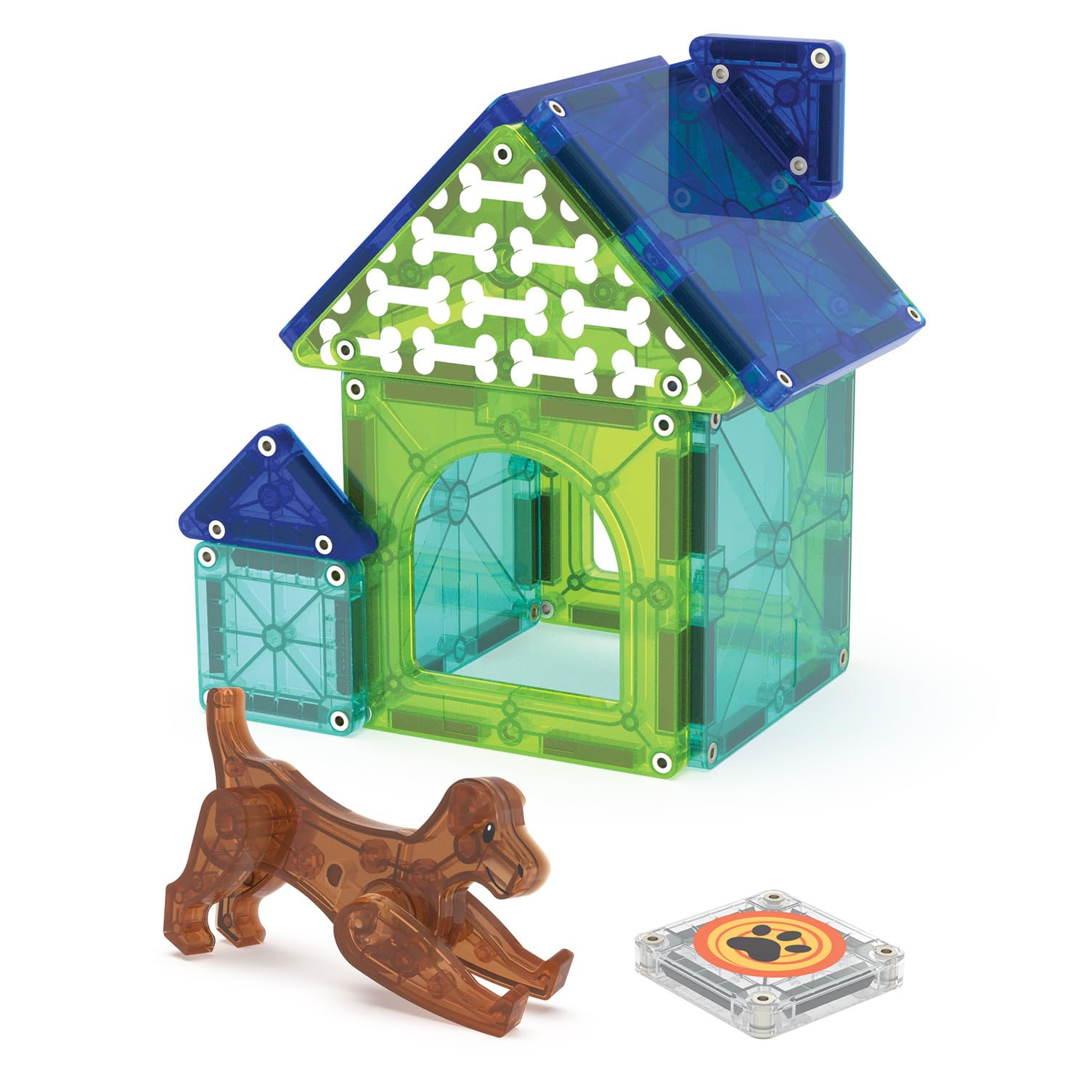 Magna-Tiles Dog House Building Set - 13 Pieces, Ages 3+ 6