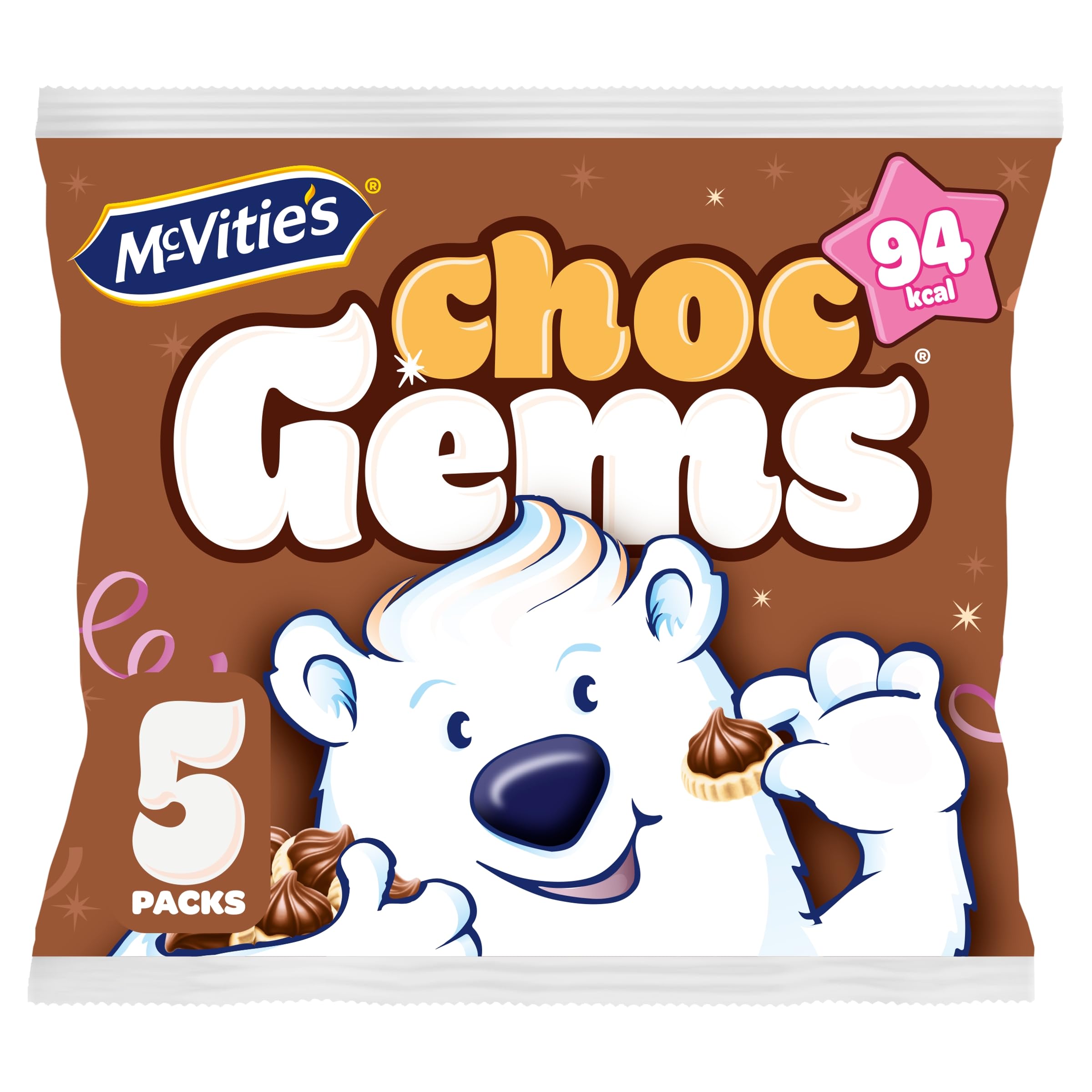 McVitie's Milchschokoladen-Eis-Edelsteine, 19 g (Packung mit 5 einzeln verpackten Minibeuteln)