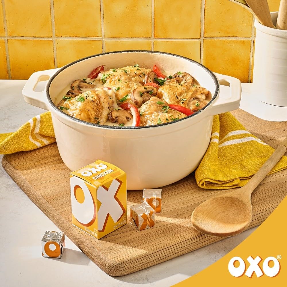 OXO Reduced Salt Chicken Stock Cubes - 24 Pack | Deep Flavour | Ideal for Roasts & Gravy 5