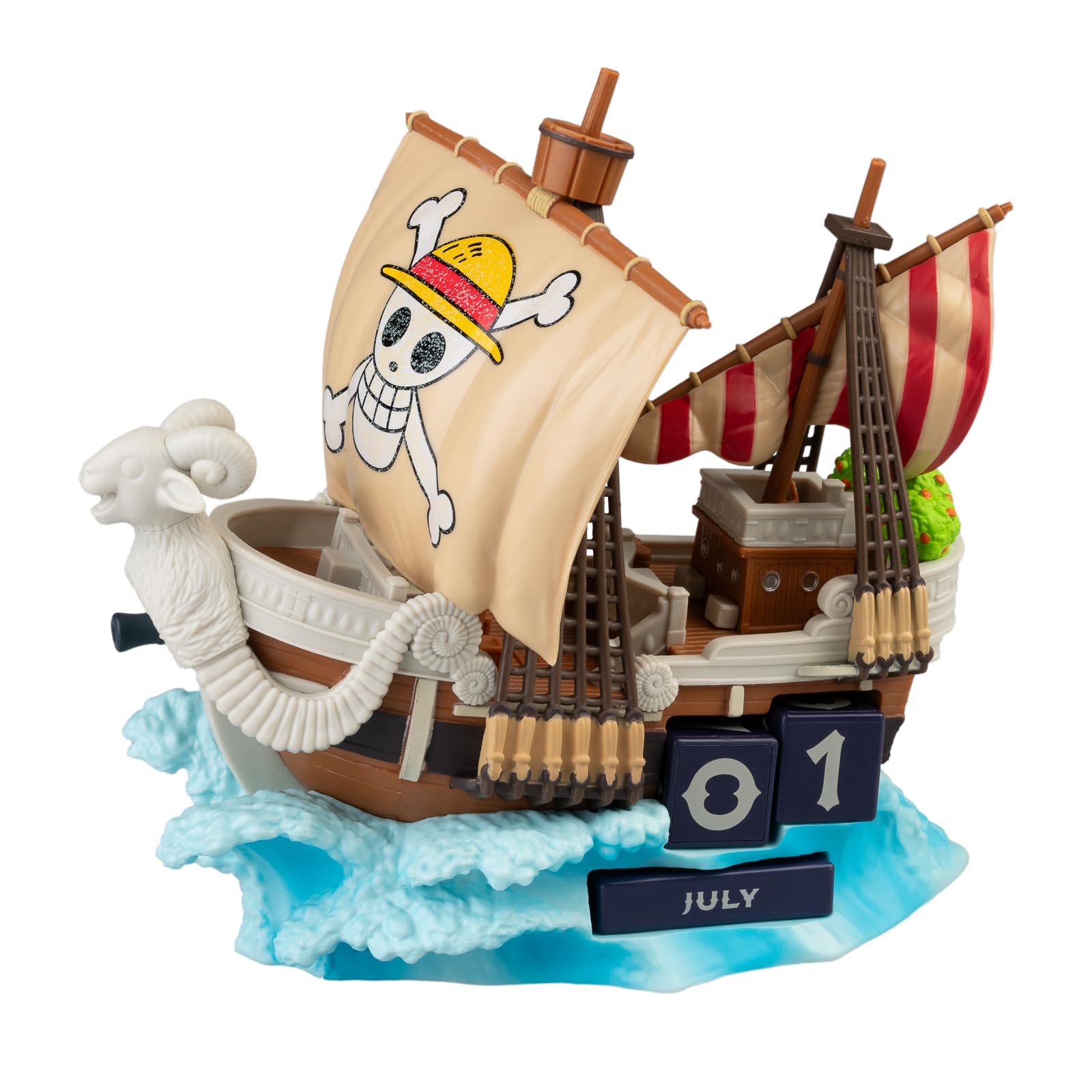 Grupo Erik One Piece Perpetual Calendar - Going Merry 3D Desk Calendar for Home Office