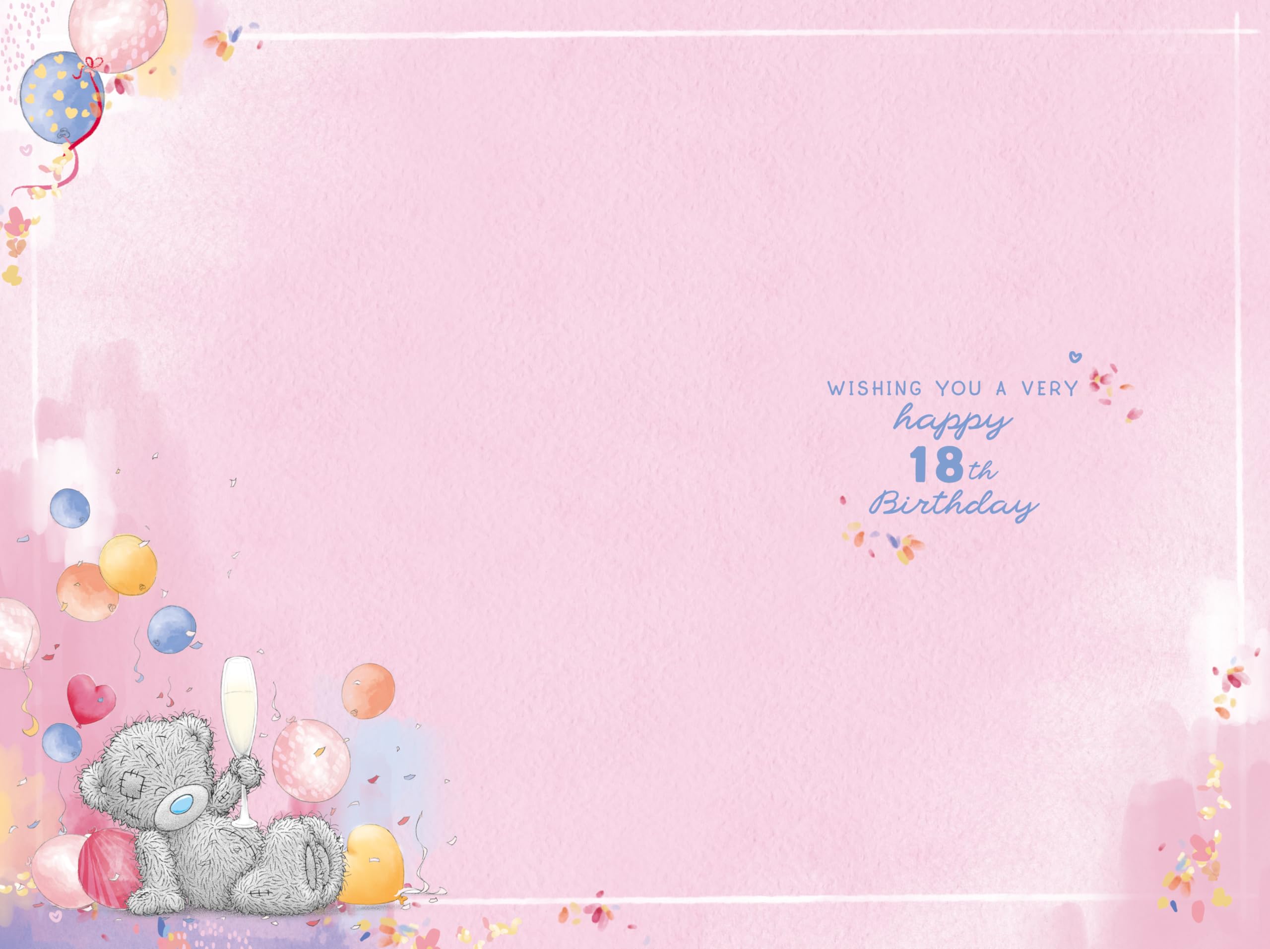 Me To You Tatty Teddy 18 Today Luxury Gold Embellished Birthday Card | 6 x 9 Inches