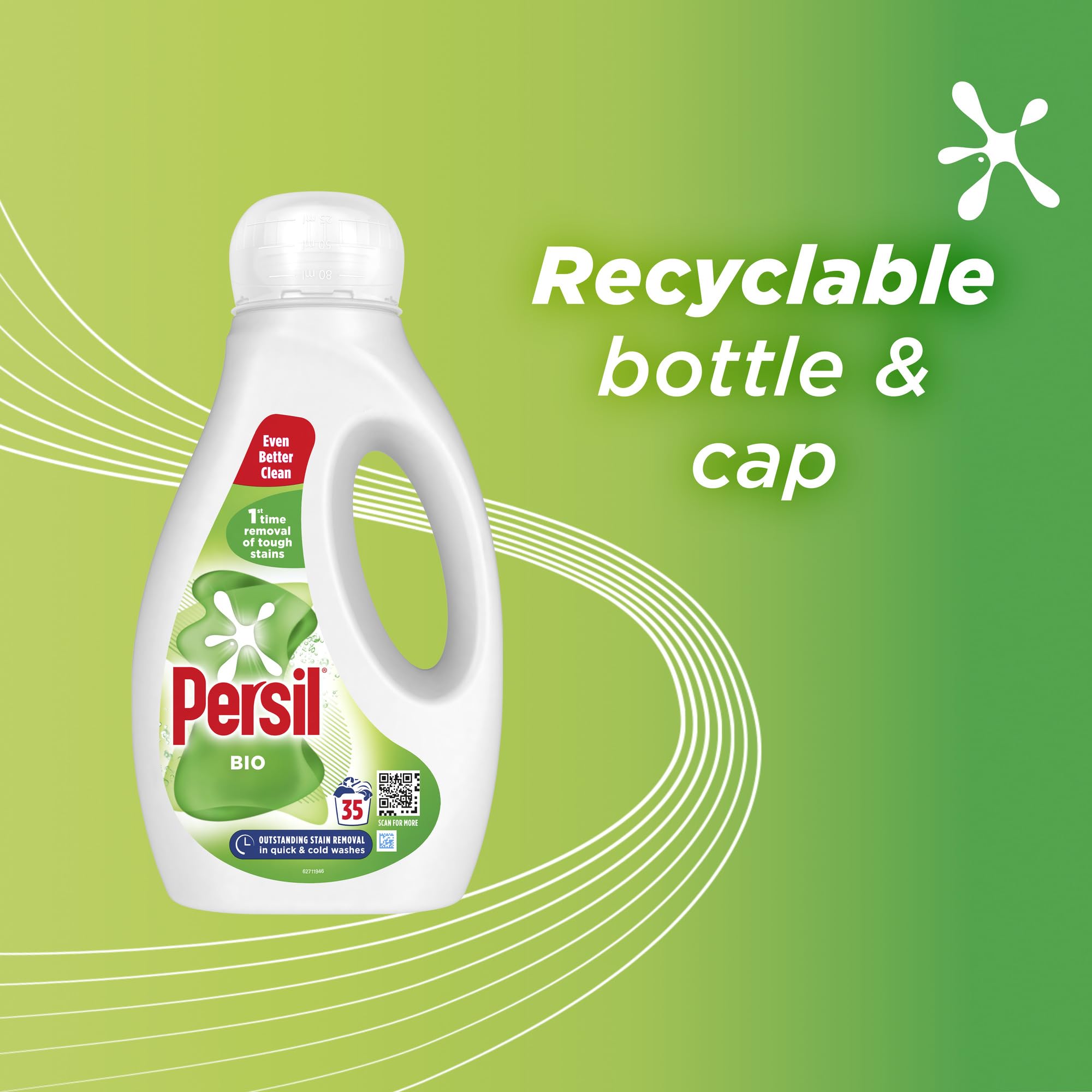 Persil Bio Laundry Washing Liquid Detergent - Tough Stain Removal | 945 ml 7