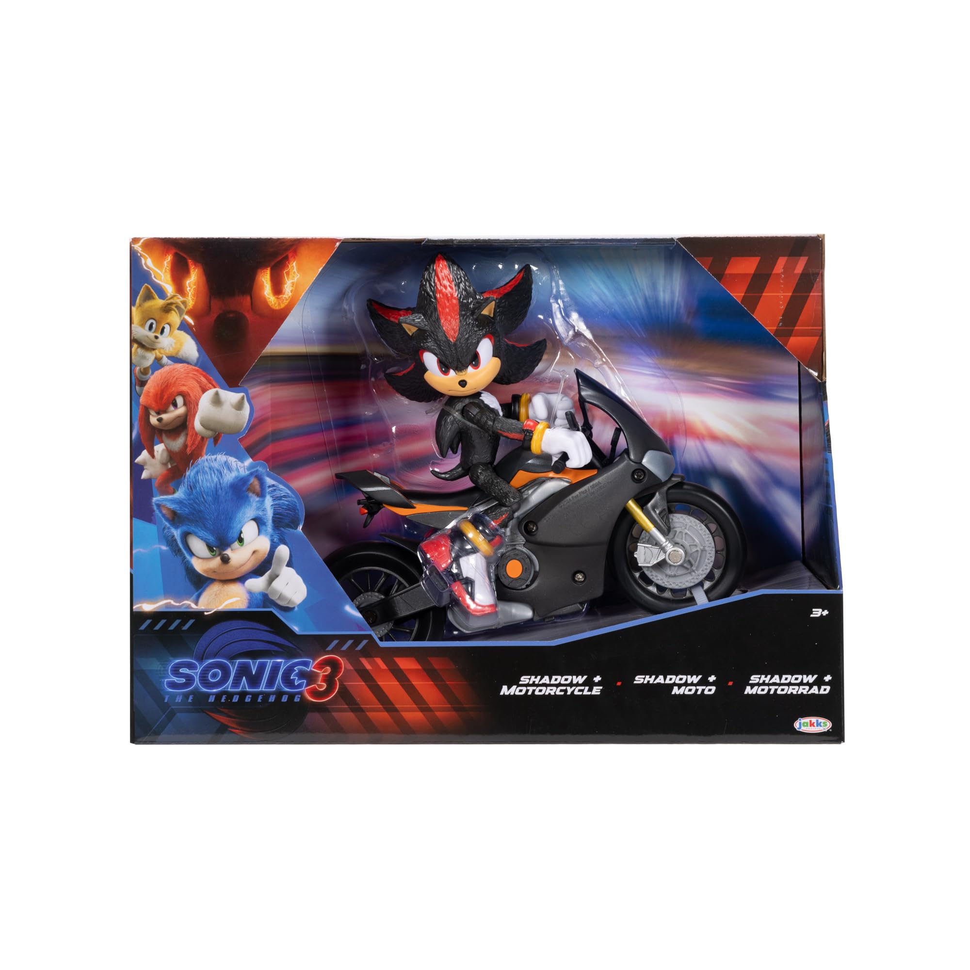 Jamakie Sonic 3 Movie 5" Action Figure with Motorcycle Vehicle 13