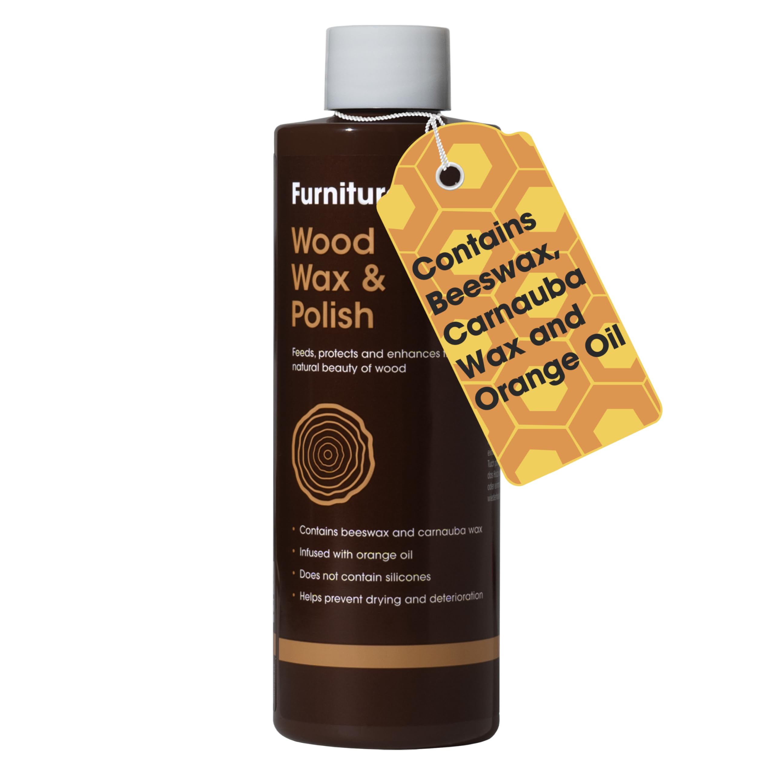Furniture Clinic Wood Wax & Wood Polish - Orange Scented, Natural Formula | 500 ml