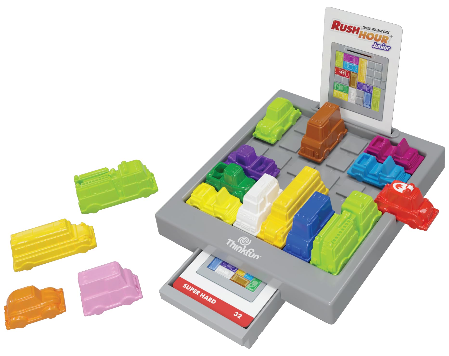 ThinkFun Rush Hour Junior - Traffic Jam Logic Game | Ages 5+ | 1 Player | 40 Challenges