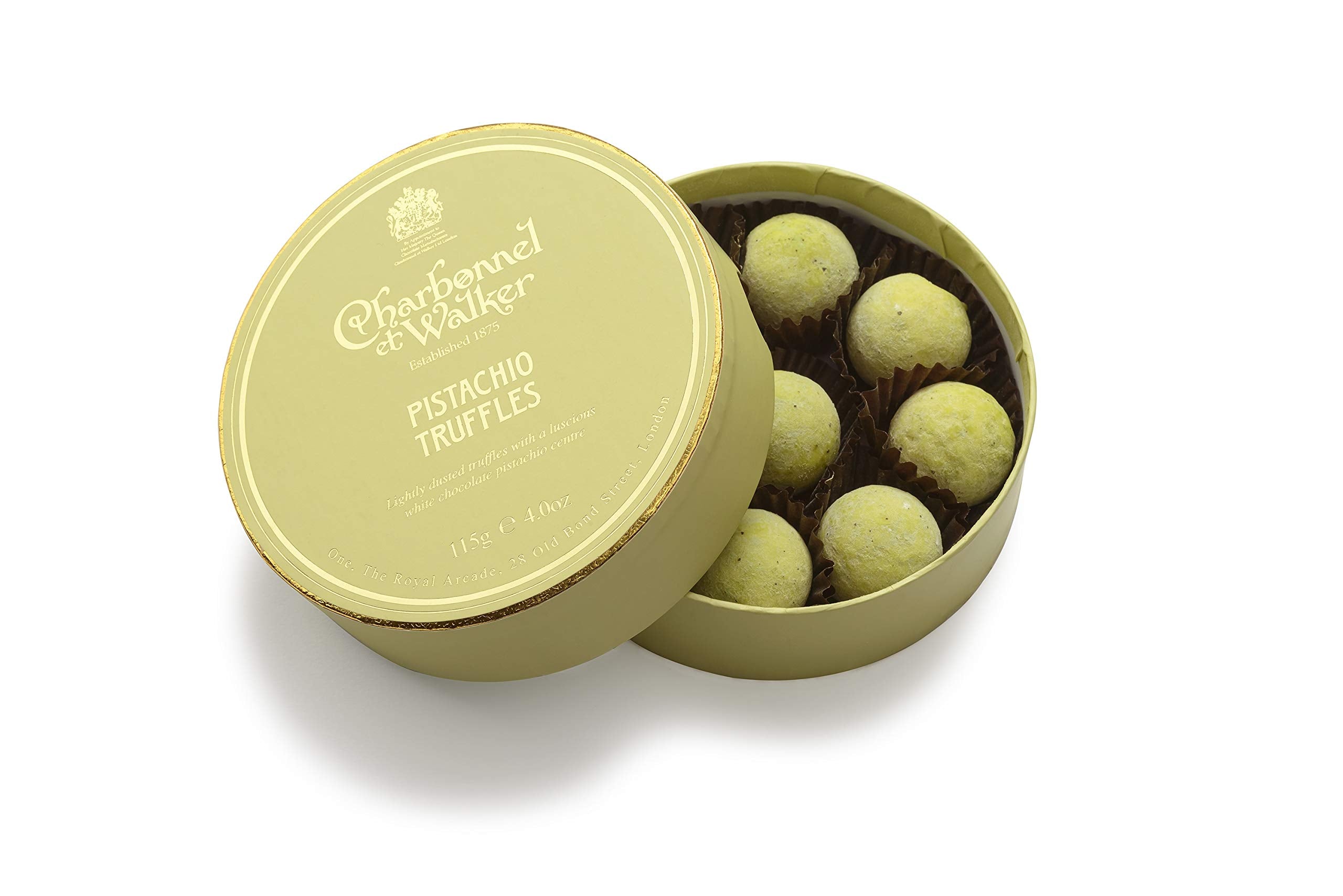 Charbonnel et Walker Pistachio Truffles, 115g - Luxury Milk Chocolate Caramel Truffles with Pistachio 1