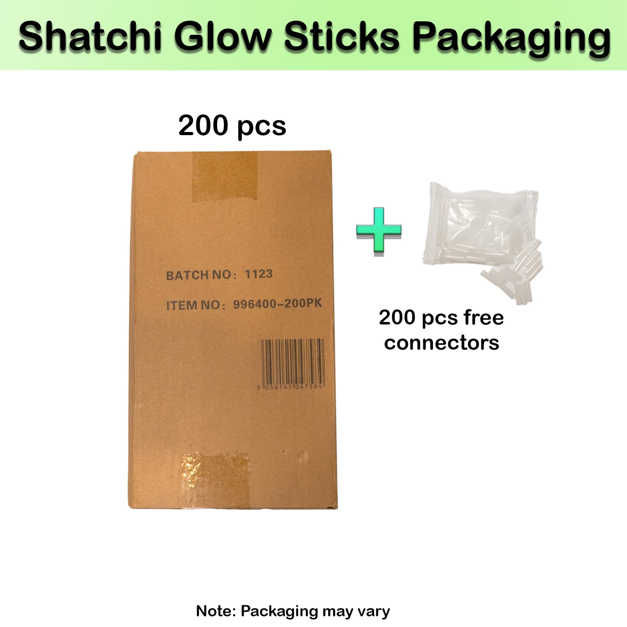 SHATCHI 200Pcs Glow Sticks - Neon Colours | Bracelets, Rings & Necklaces | Unisex Children 4
