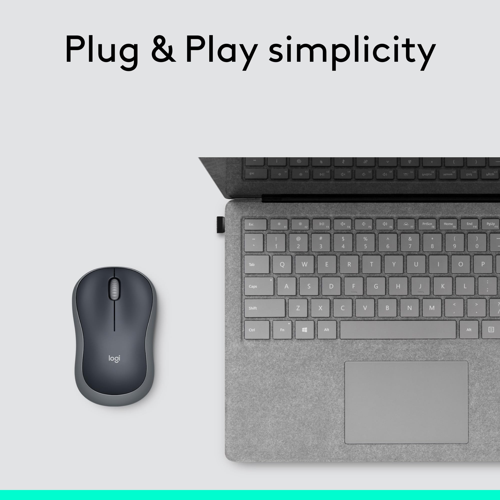 Logitech M185 Wireless Mouse - 12-Month Battery Life | 1000 DPI Optical Tracking | Ambidextrous 8