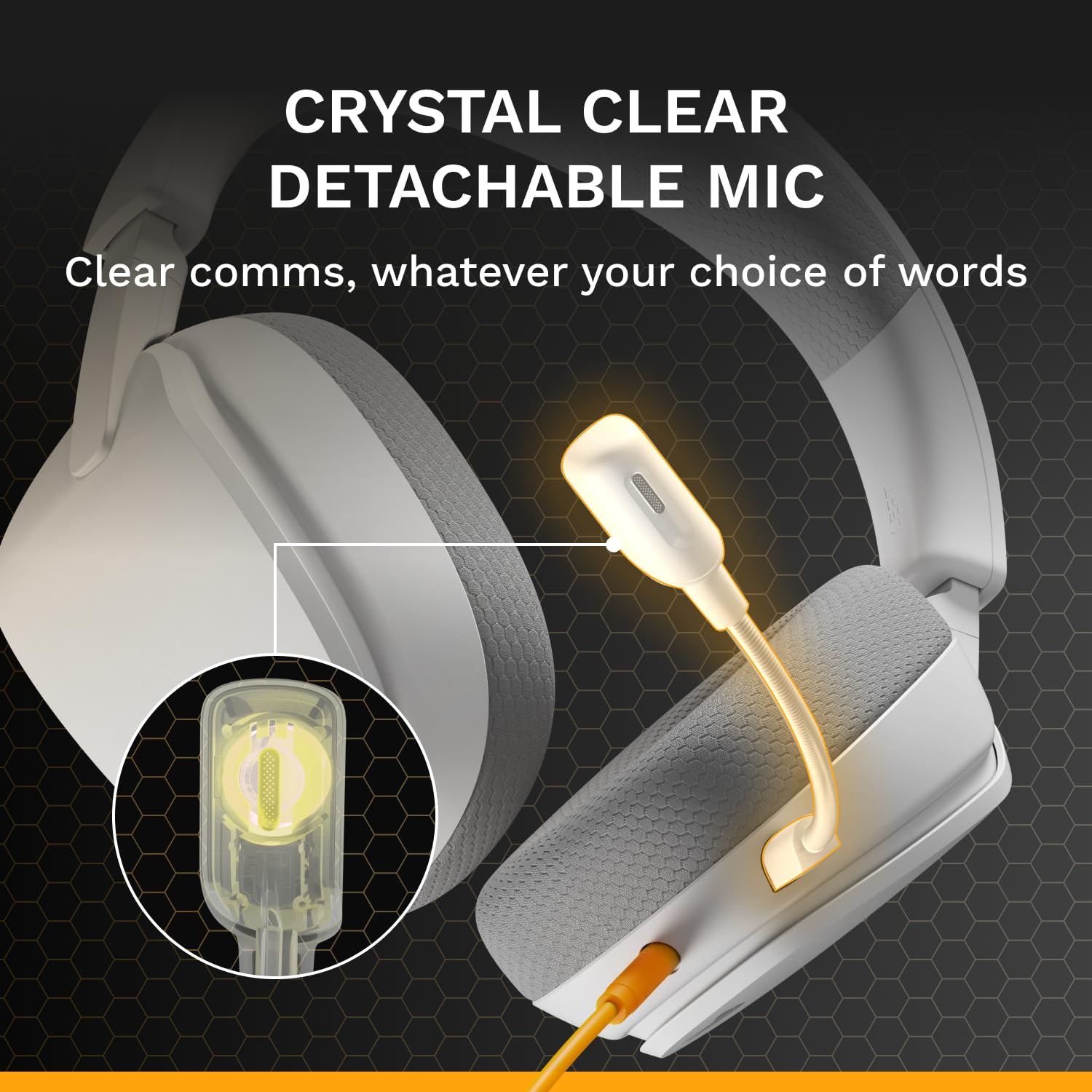 GLORIOUS GHS Eternal Gaming Headset - Crystal Clear Detachable Mic, Memory Foam Comfort, Multiplatform 4