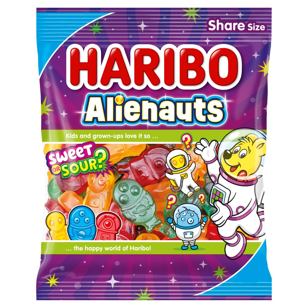HARIBO Alienauts Süß-Sauer Gummibonbon Mix, 150 g
