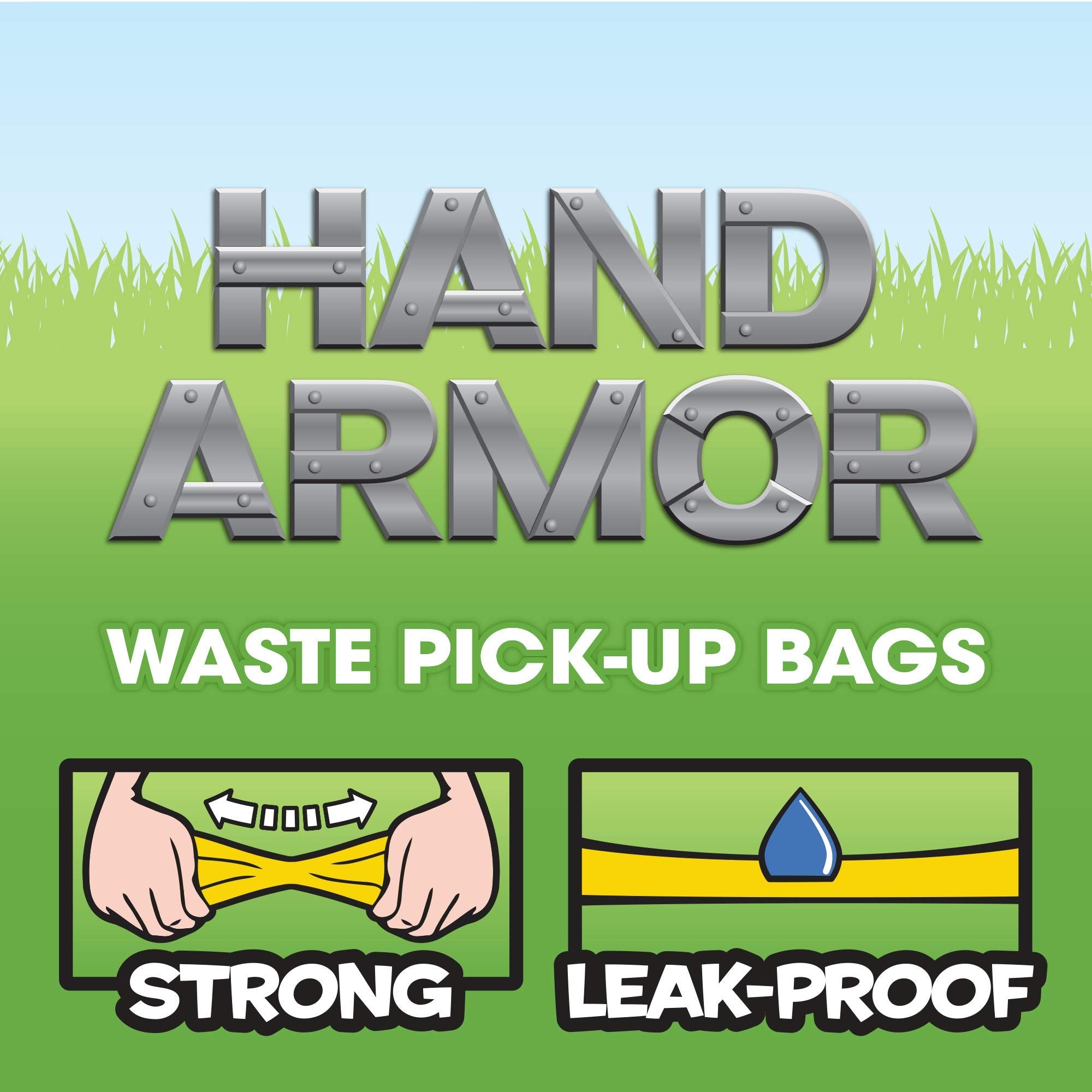 Bags on Board Hand Armour Extra Thick Dog Poo Bags - Leak Proof | 7 x 15 in | 200 Count 3