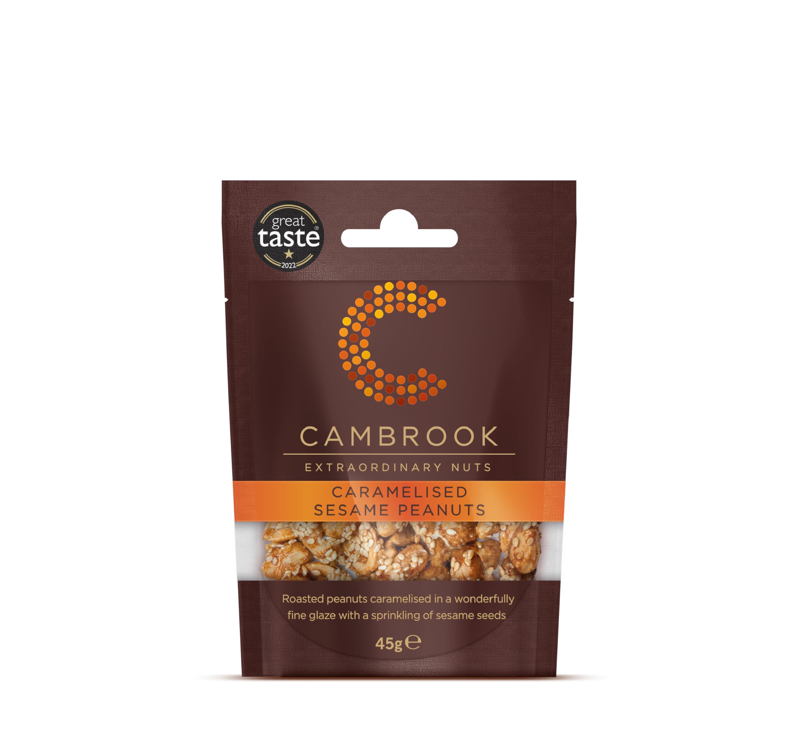 Cambrook Caramelised Sesame Peanuts - Roasted & Glazed | 45g Bag