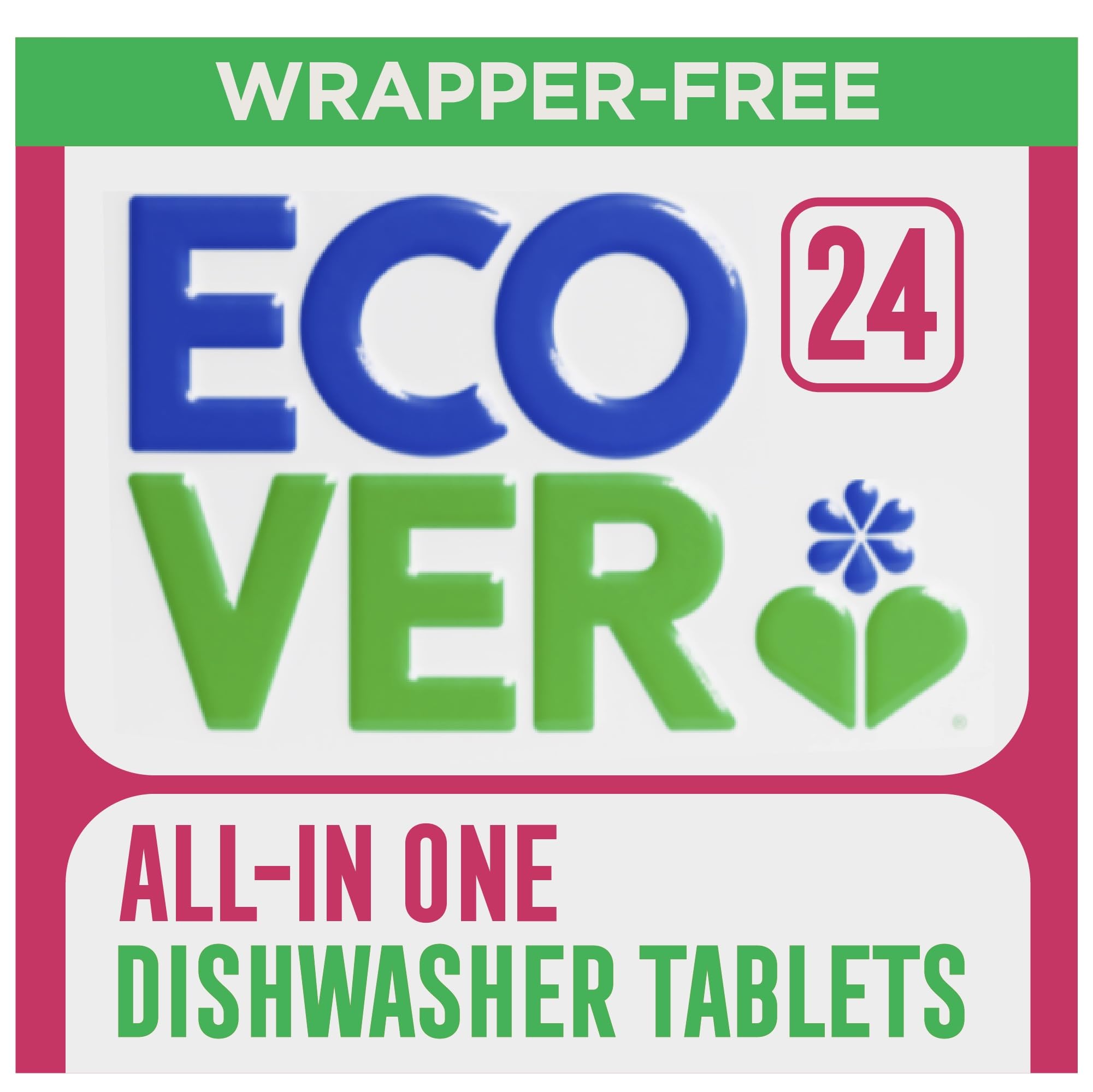 Ecover All-in-One Geschirrspültabs mit Salz &amp; Klarspüler (24 Tabs) 5