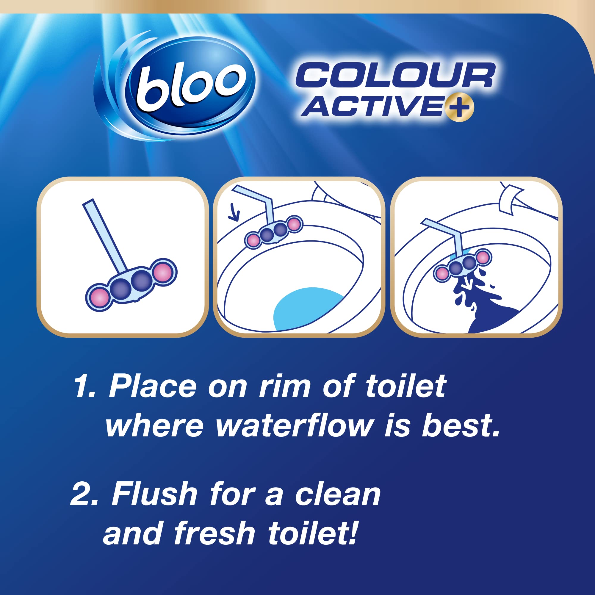 Bloo Colour Active Toilet Rim Block Fresh Flowers with Anti-Limescale | 50g 4