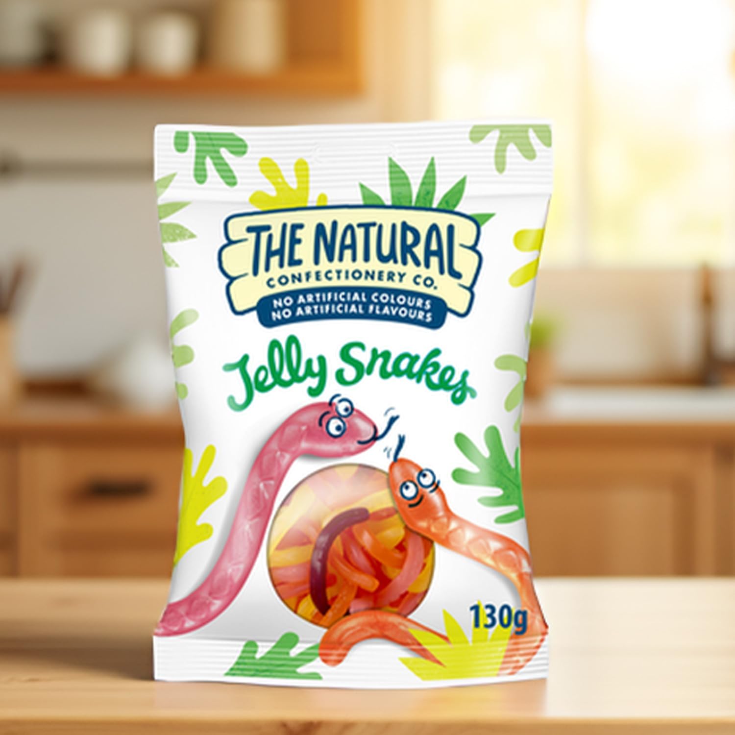 The Natural Confectionery Co. Jelly Snakes - Tangy Fruit Flavours | 10 x 130g Bags 3