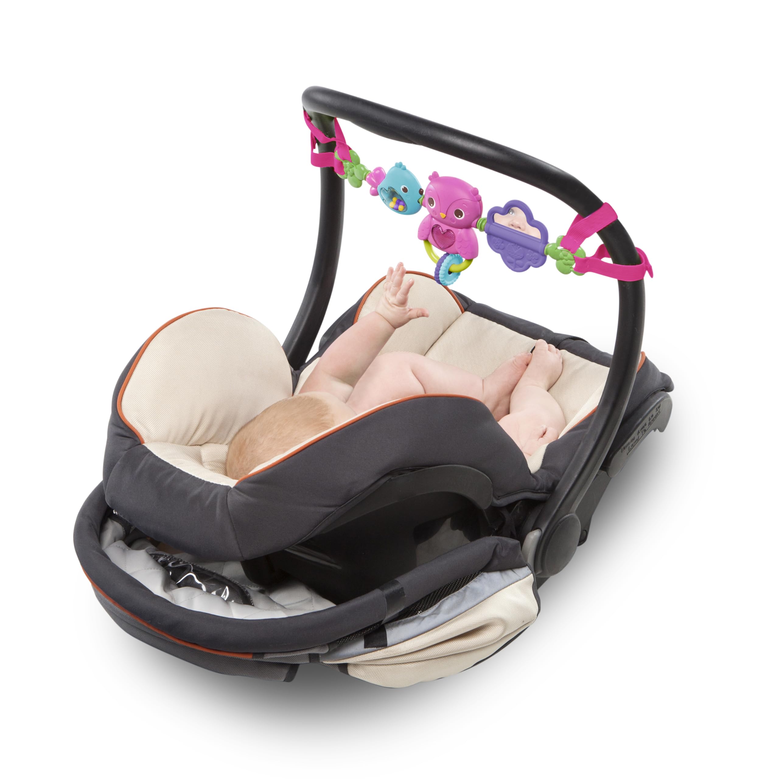 Bright Starts Busy Birdies Carrier Toy Bar - Musical with Lights | Attaches to Most Carriers 8