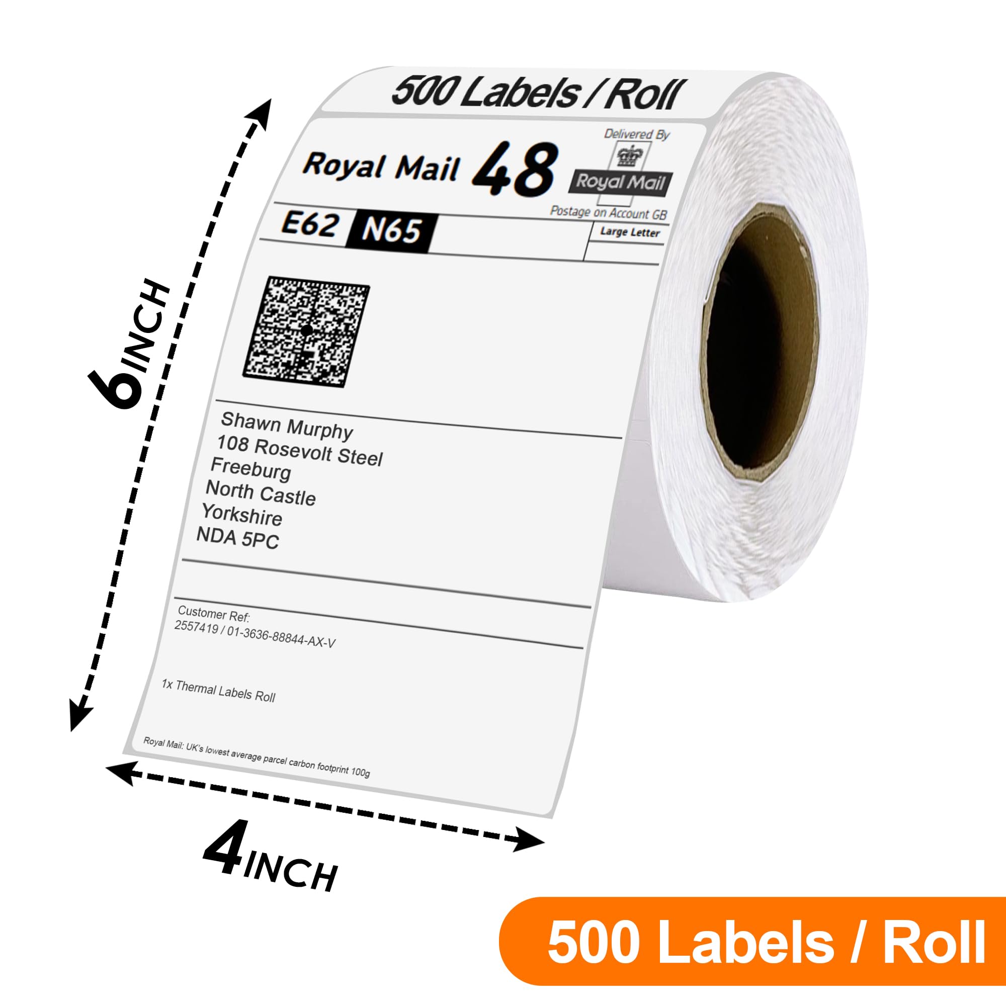 iSOUL 4X6 Direct Thermal Printer Labels Roll 100mm x 150mm 500 White Perman 3