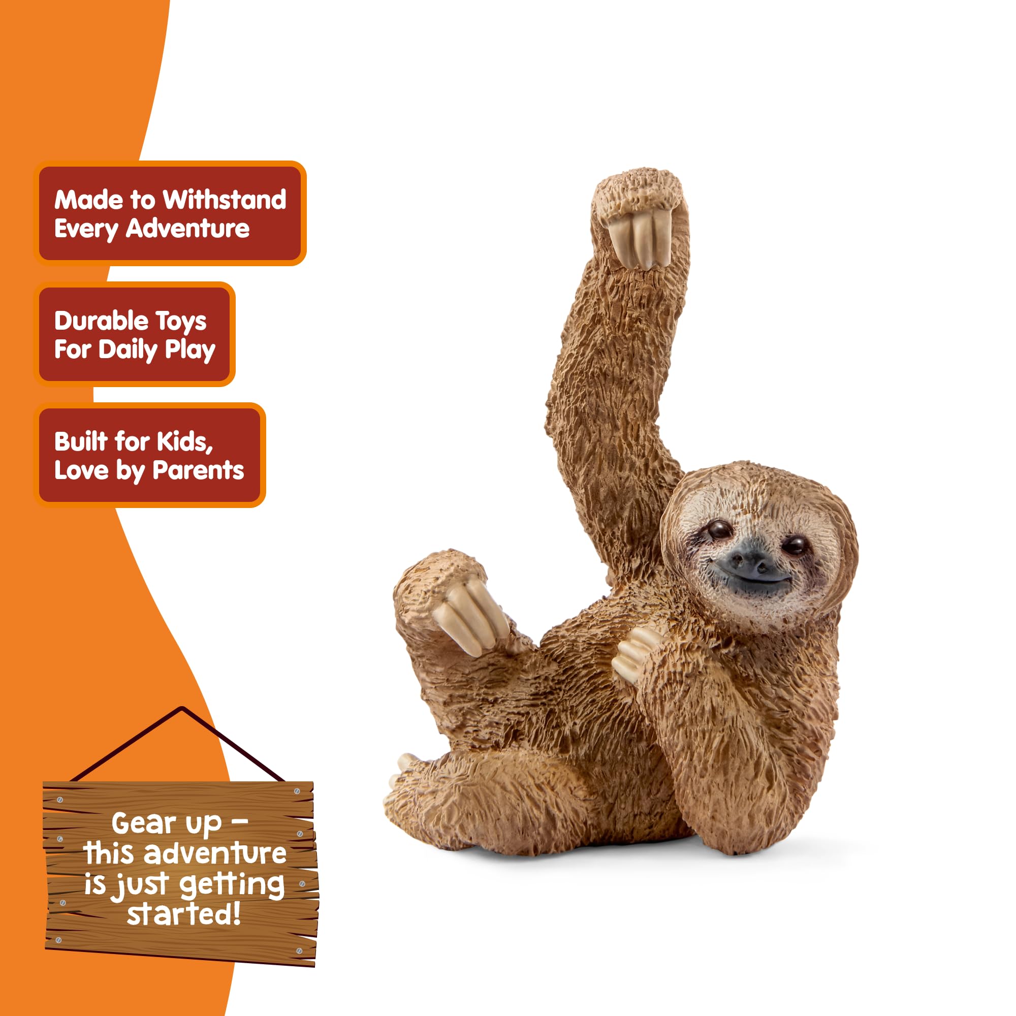 Schleich Wild Life Sloth Figurine 14793-23 | Ages 3+ | Hand Painted 5
