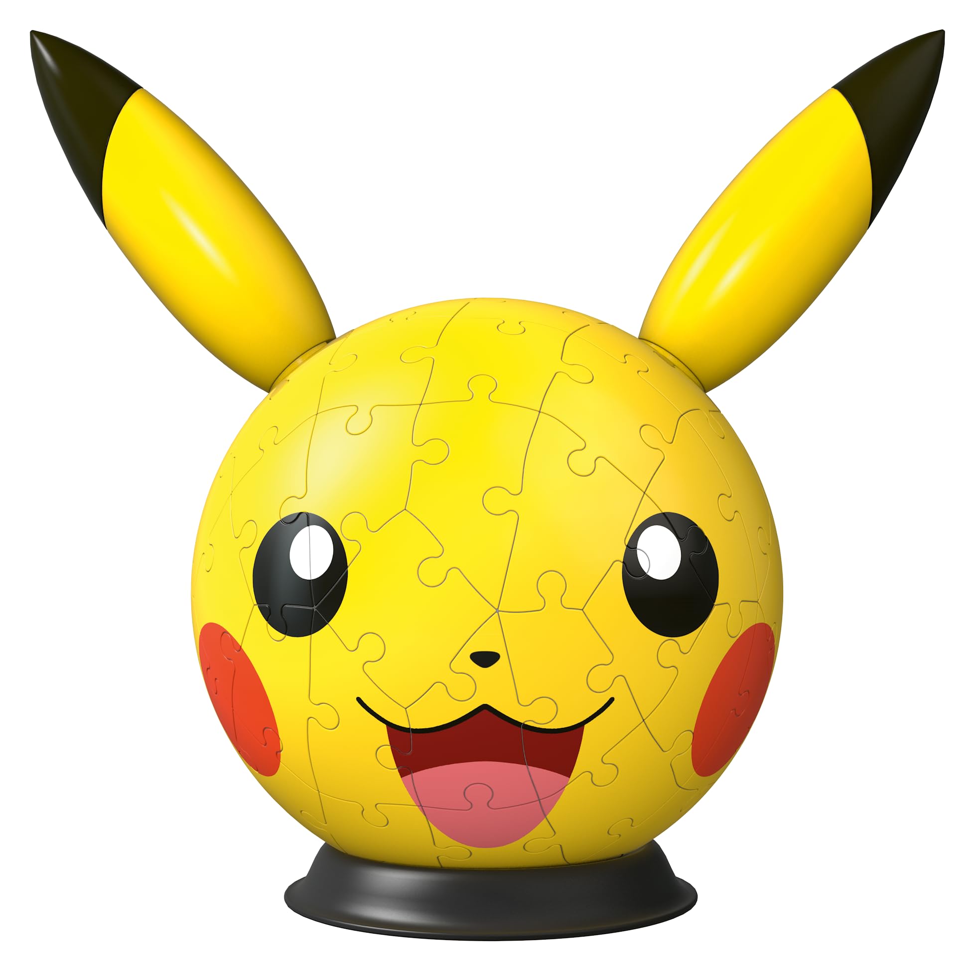 Ravensburger Pokemon Pikachu with Ears 72-Piece 3D Puzzle Ball - 13cm Diameter 3