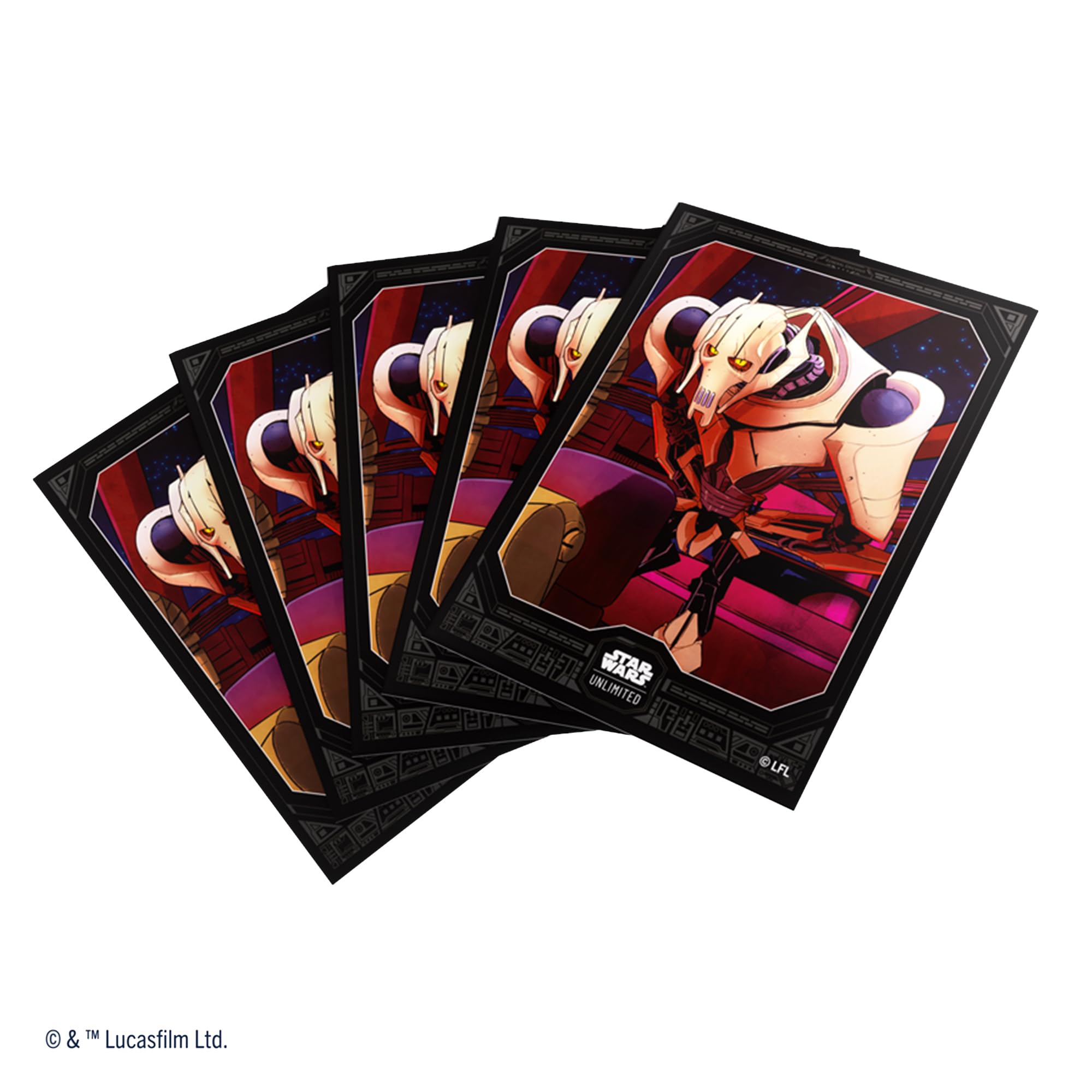 Gamegenic Star Wars Unlimited General Grievous Art Sleeves (60 Count) | 66x92mm | Acid-Free 3