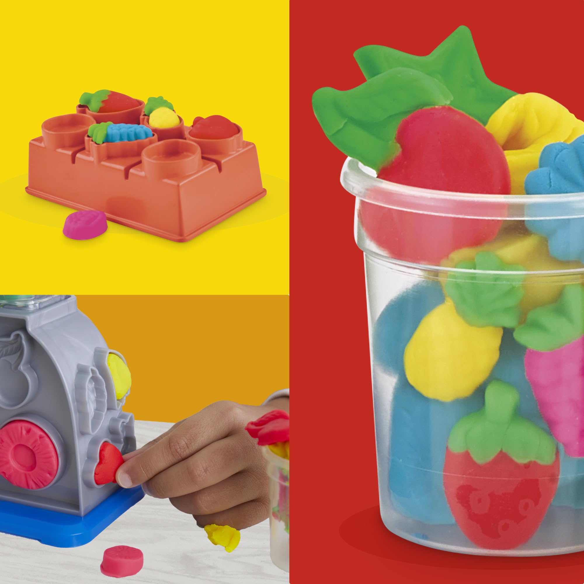 Play-Doh Swirlin' Smoothies Toy Blender Playset | Creative Play for Ages 3+ | Includes 5 Cans Compound 3
