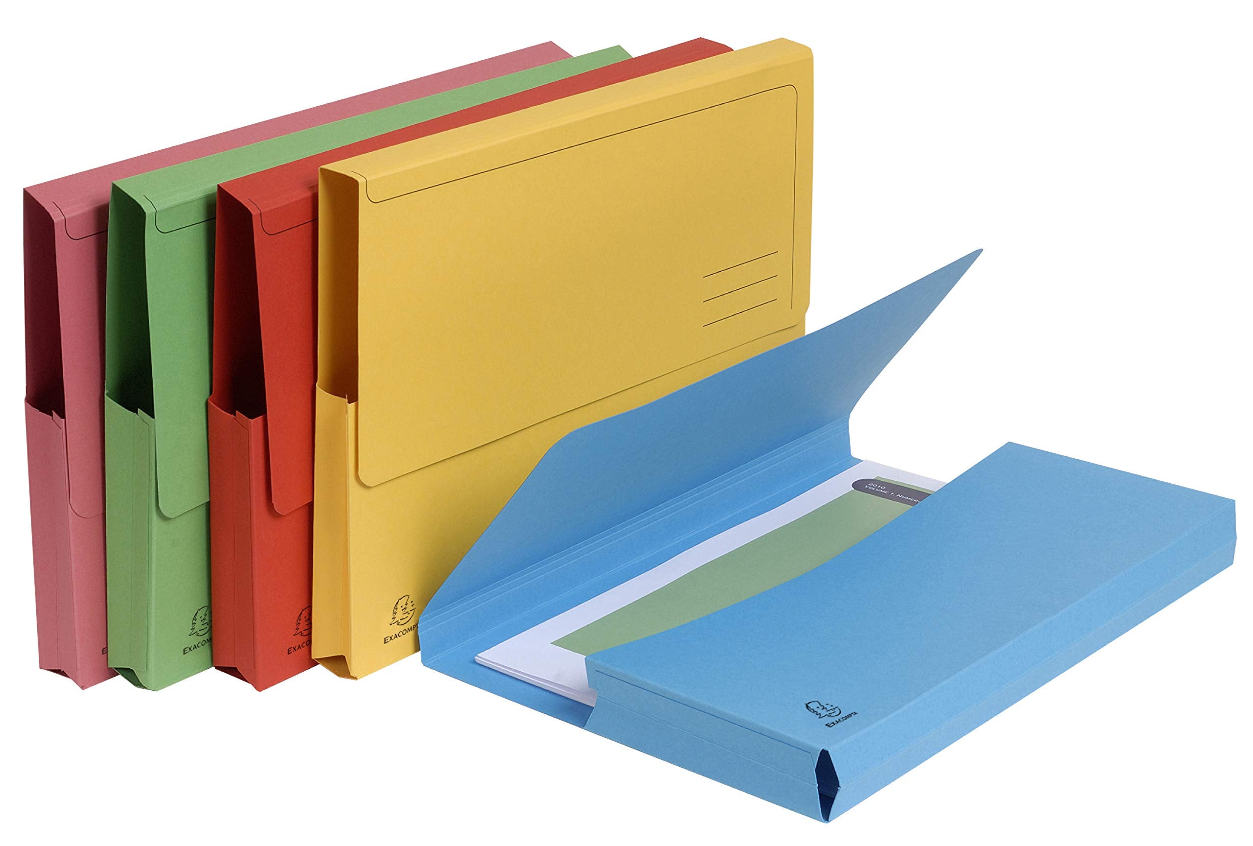 Exacompta Forever Document Wallets (Pack of 5) - A4 Size, 290gsm Premium Pressboard, Assorted Colours 7
