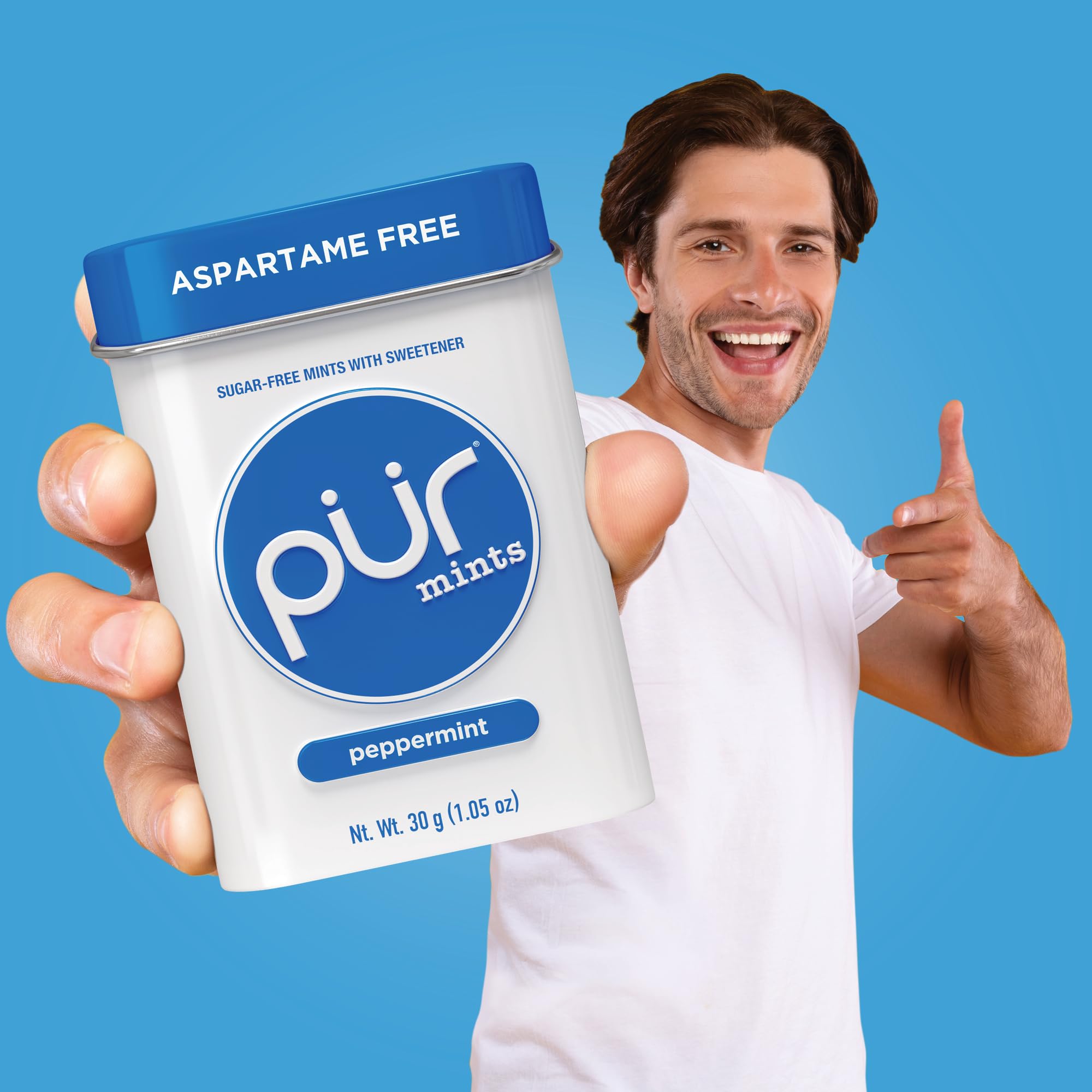 PUR Gum Aspartame Free Mints - Peppermint Flavor, Sugar Free, Vegan, Xylitol Sweetened | 12 Pack of 30 Count 5