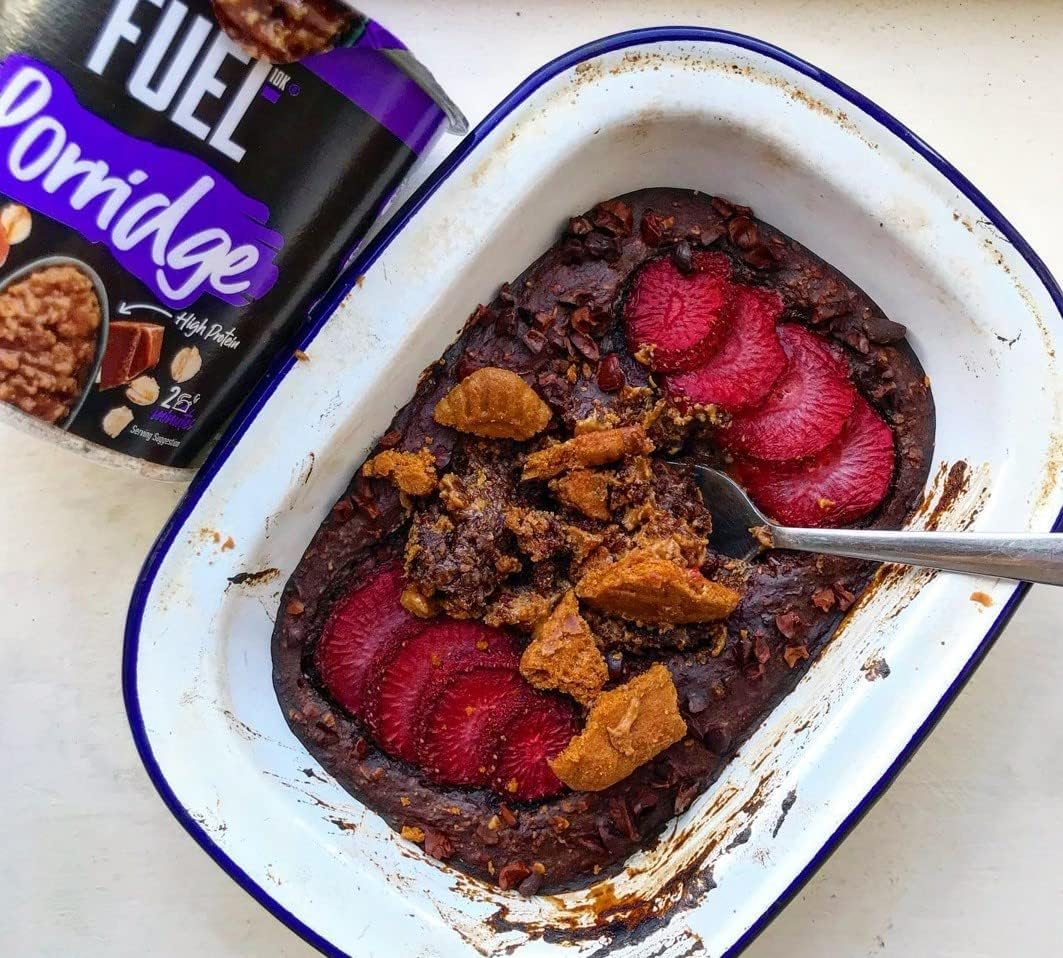FUEL10K Chocolate High Protein Porridge Oat Cereal Pot - 8 x 70g 3