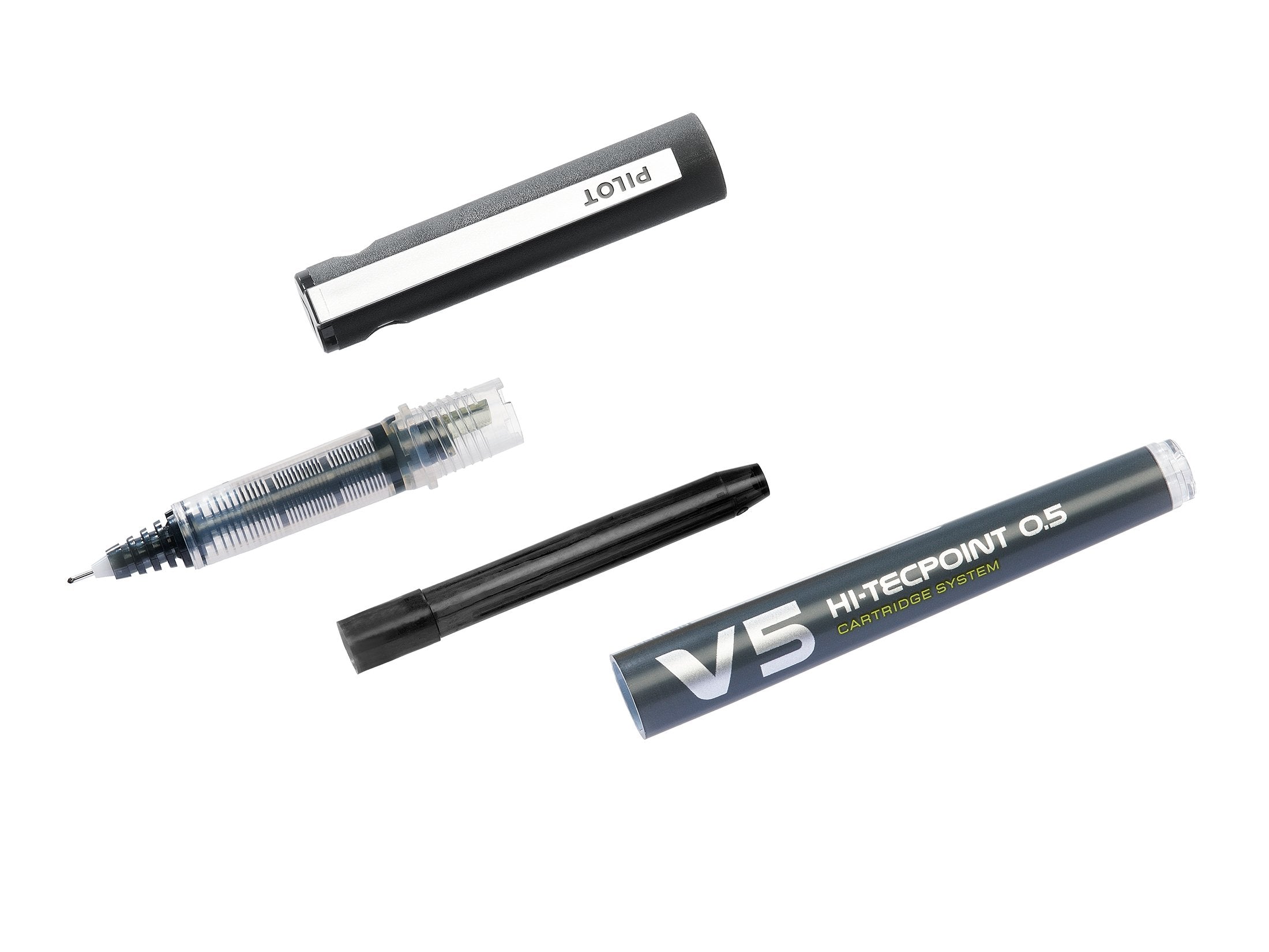 PILOT V5 Liquid Ink Rollerball Pen - 0.5 mm Tip, Black Ink | 4 Piece Set 5
