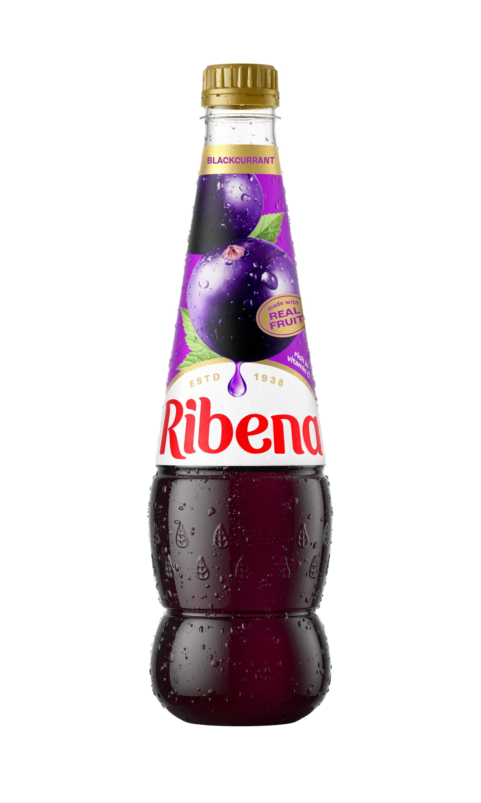 Ribena Blackcurrant Squash Concentrate - Rich in Vitamin C | 850ml | 100% Recycled Bottle