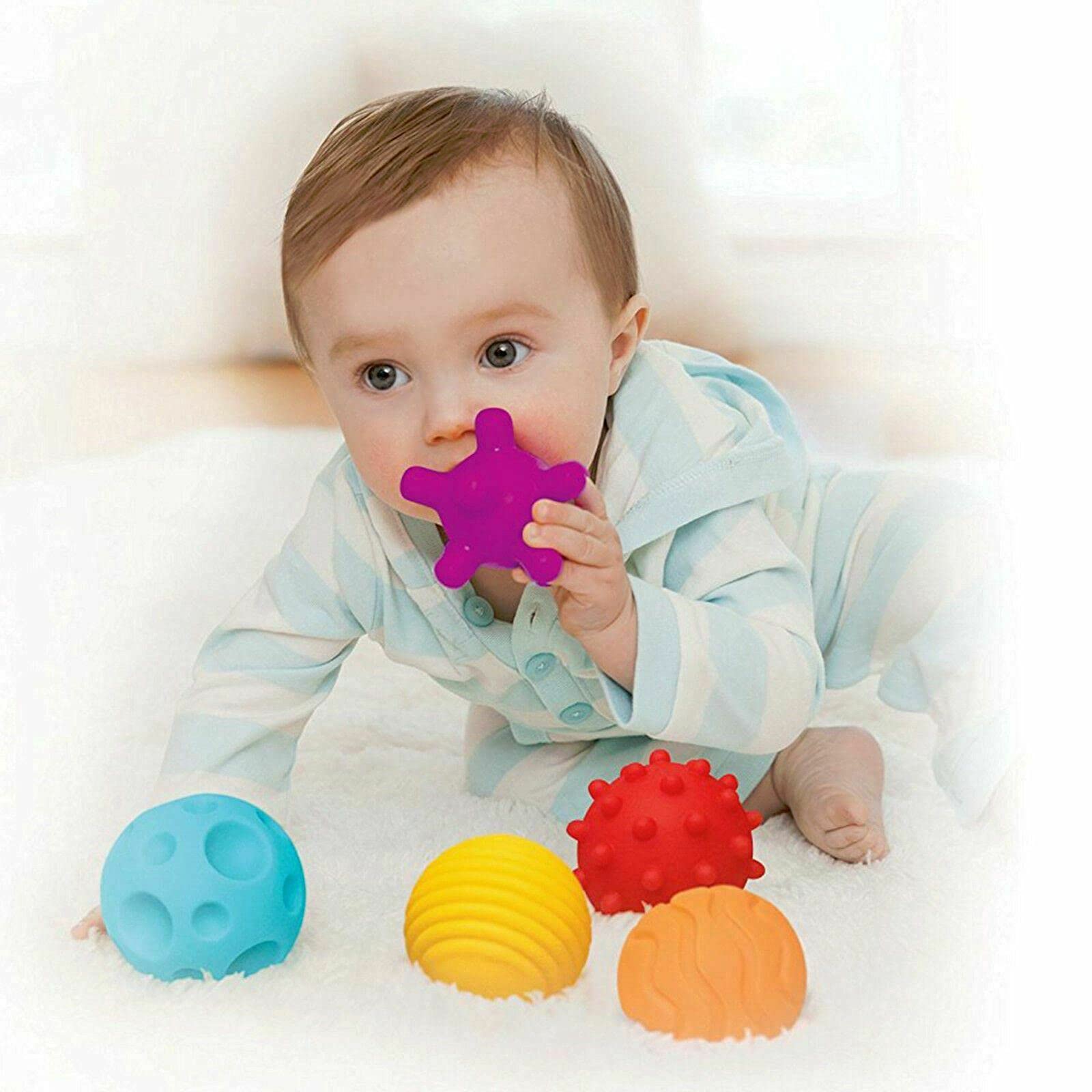 Atoz My First Baby Multi Textured Sensory Soft Balls - 6 Pack | Develops Tactile Skills | Birth+ 4