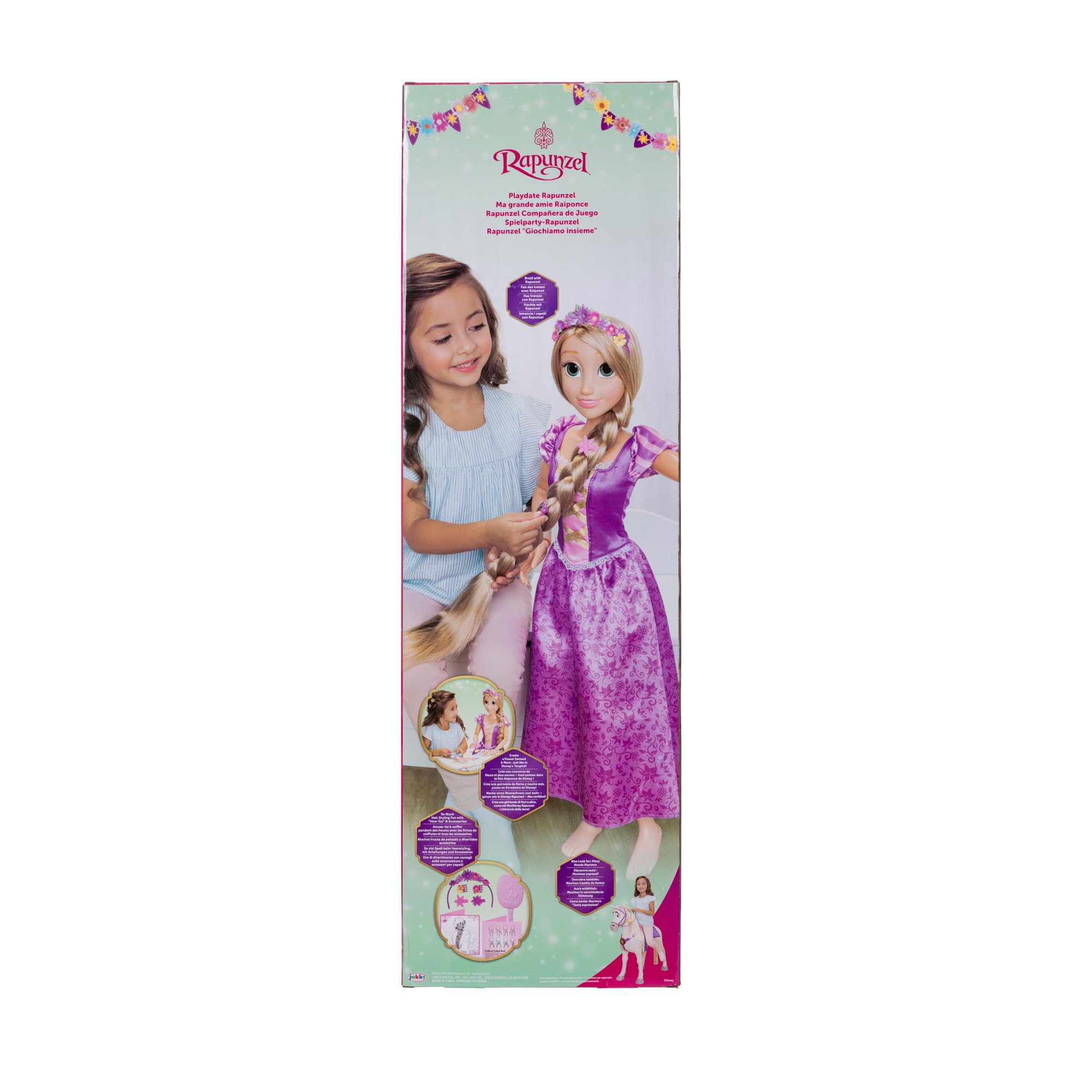 Disney Princess Playdate Rapunzel Doll - 32 Inches Tall | Highly Articulated | Includes Hair Accessories 10