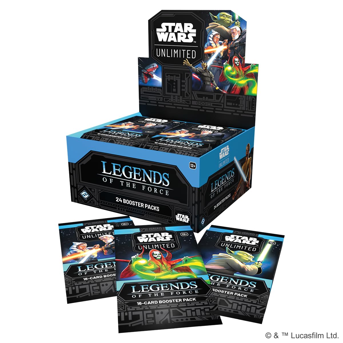 Asmodee Star Wars: Unlimited TCG Legends of the Force Booster Display | 24 Packs | English