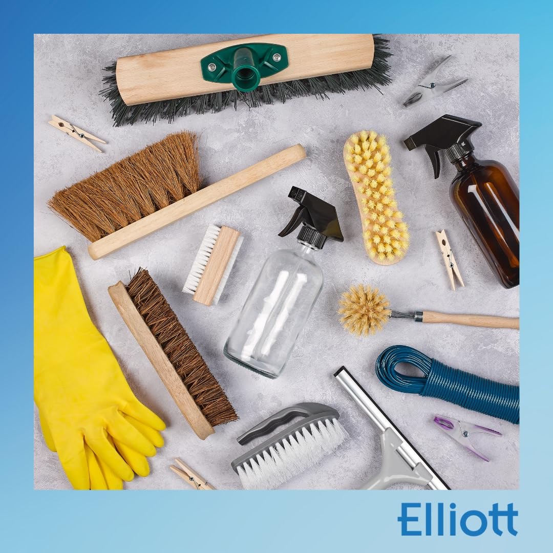 Elliott Wooden Hand Brush with Soft Coco Fibre Bristles | Heavy Duty | Multi-Surface Cleaning 7