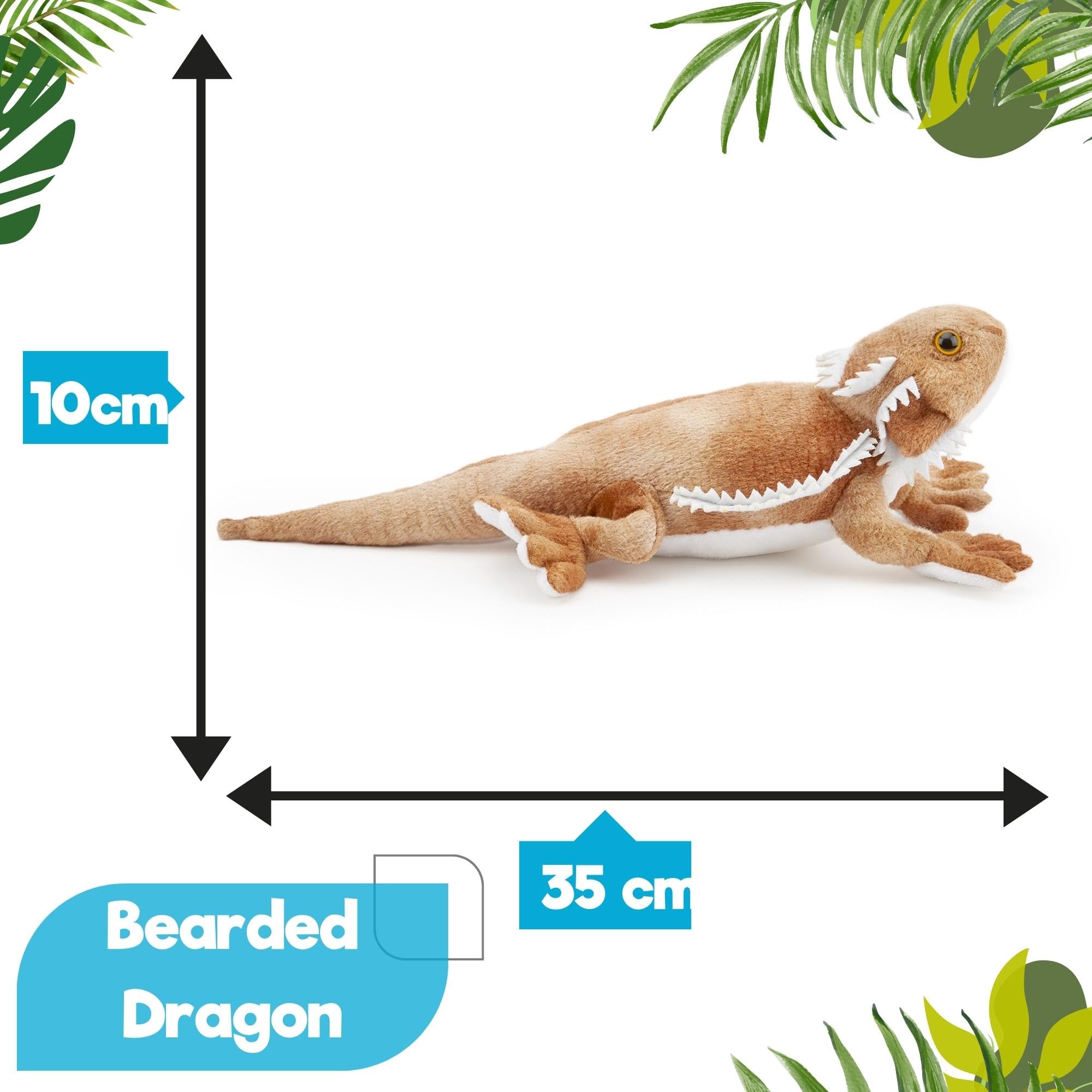 Zappi Co Brody the Bearded Dragon Plush Toy - 100% Recycled Materials, 34cm Length 4