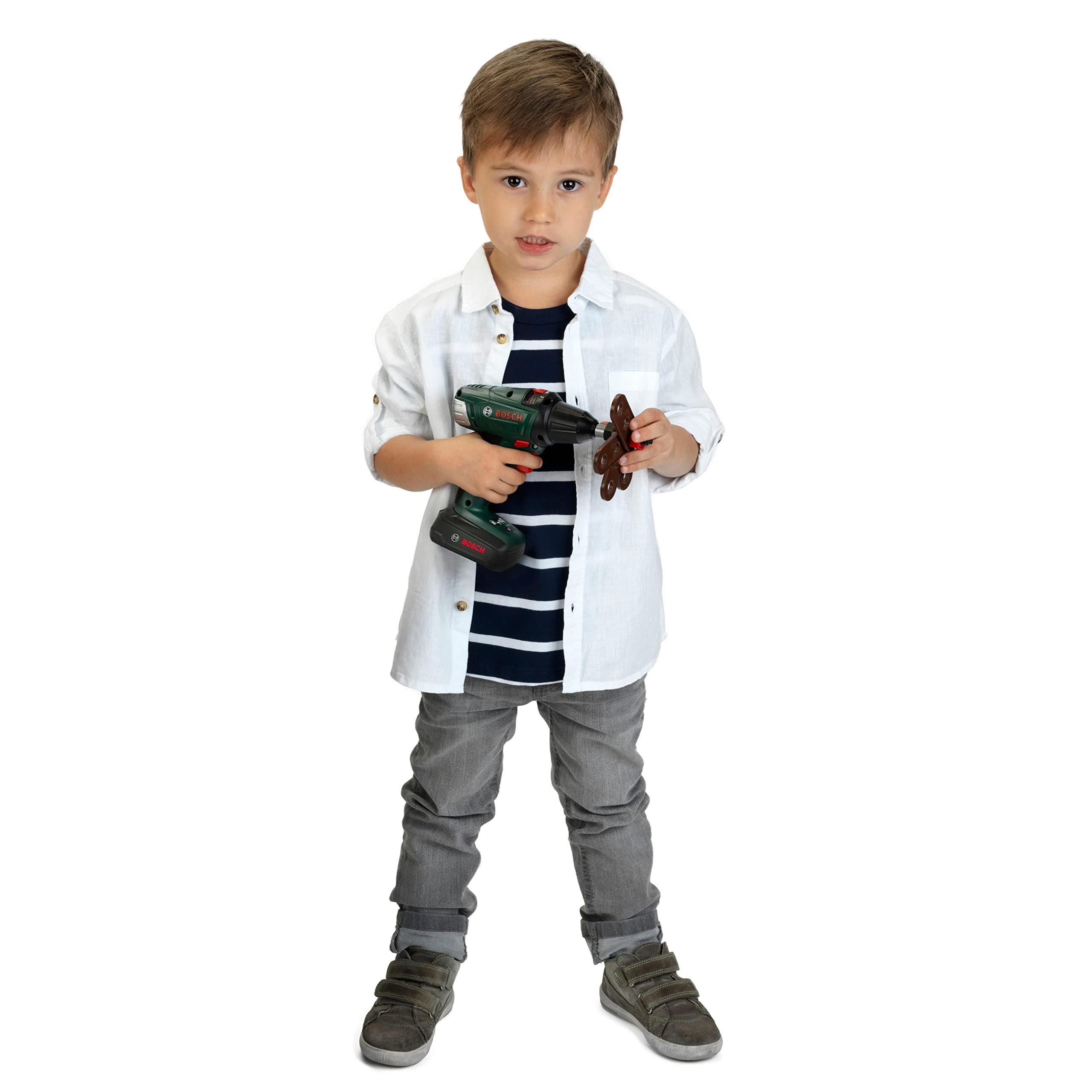 Theo Klein Bosch Cordless Screwdriver - Battery Powered Drill with Light & Sound | Ages 3+ | 20 cm 5