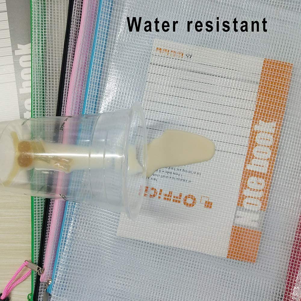 NORTHERN BROTHERS A3/A4 Plastic Zip Wallets - 24PCS Coloured Folders | PVC, Water Resistant 7