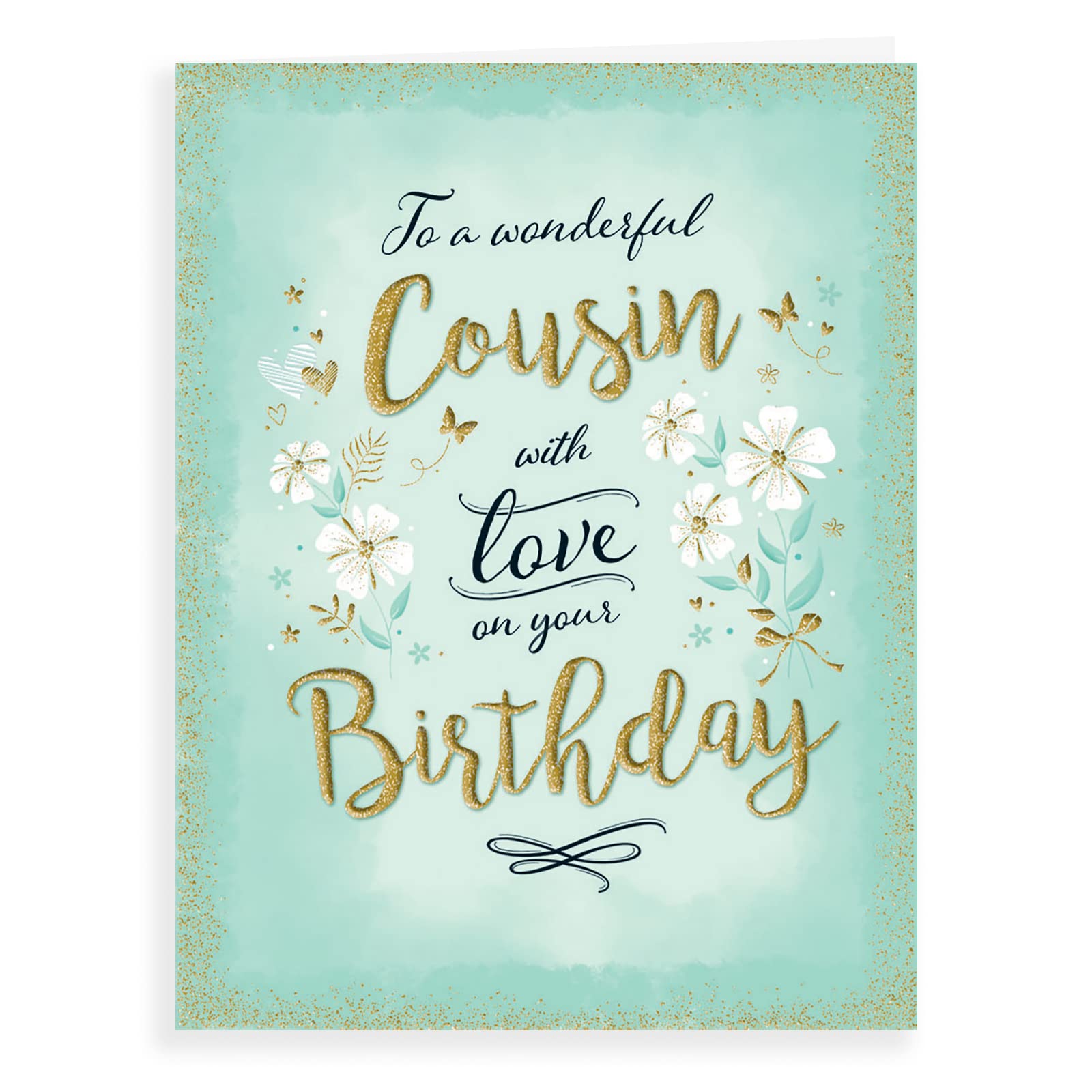 Piccadilly Greetings Cousin F Birthday Card | 8 x 6 Inches | Multicolor