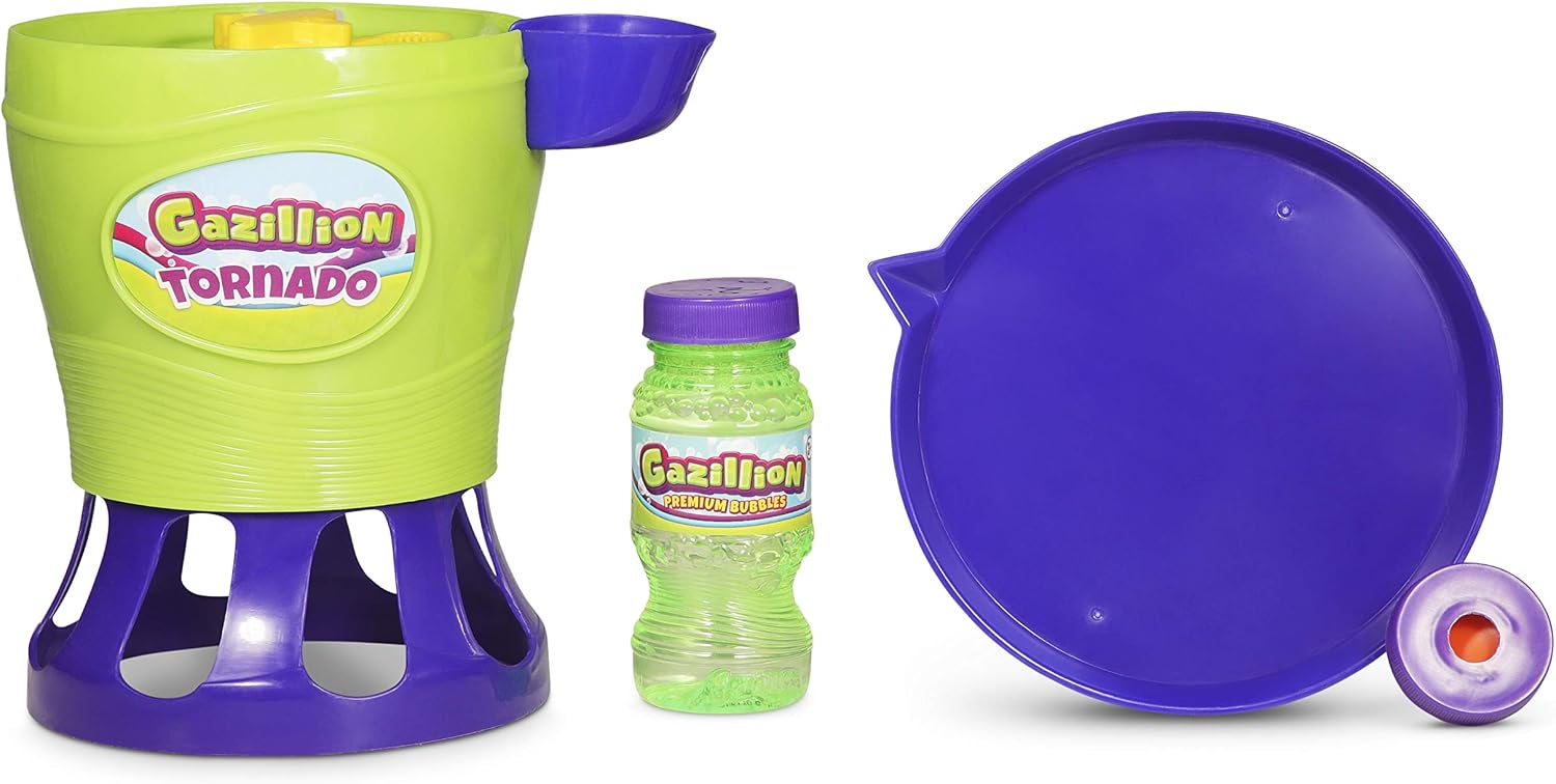 Gazillion Bubbles Gazillion Tornado Bubble Toy 36365, Green, Blue, Yellow, Multi