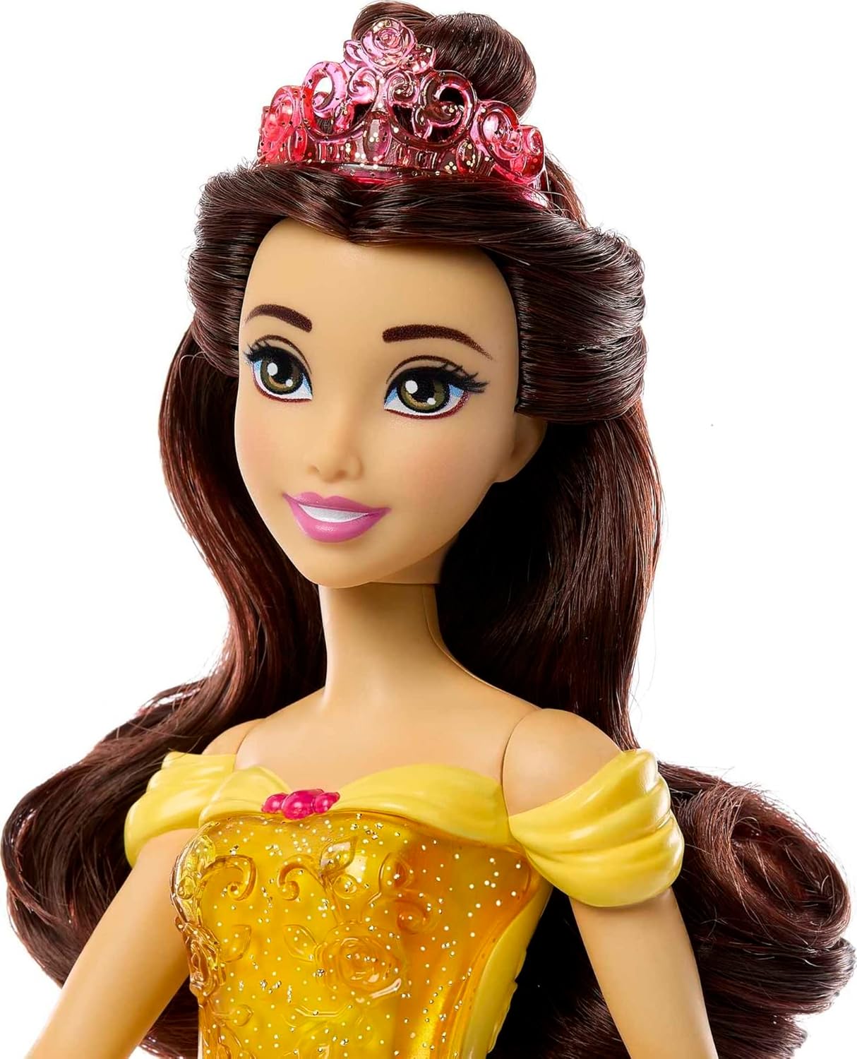Disney Princess Belle, bewegliche Modepuppe – funkelndes, vom Film inspiriertes Outfit und Accessoires 3