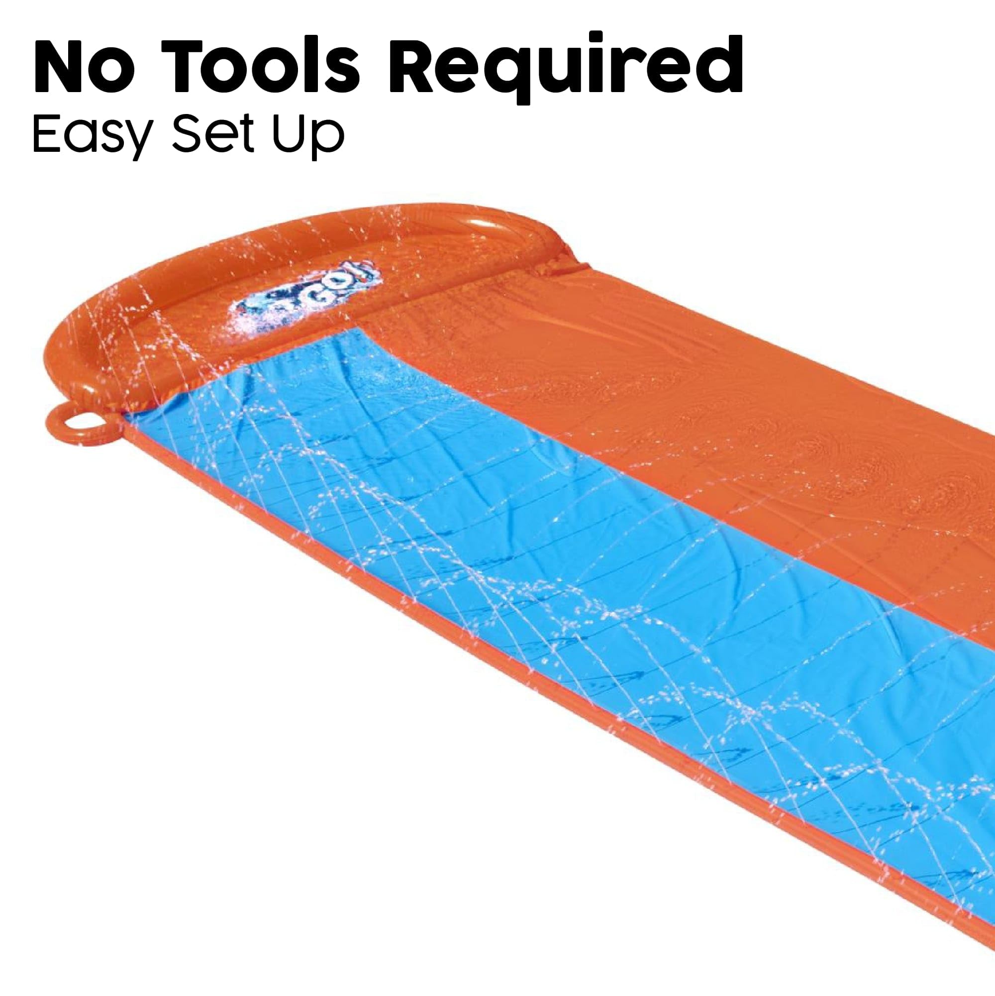 Bestway H20GO Double Lane Slip and Slide - Built-in Sprinklers & Drench Pool | 488cm Length | Ages 3+ 6