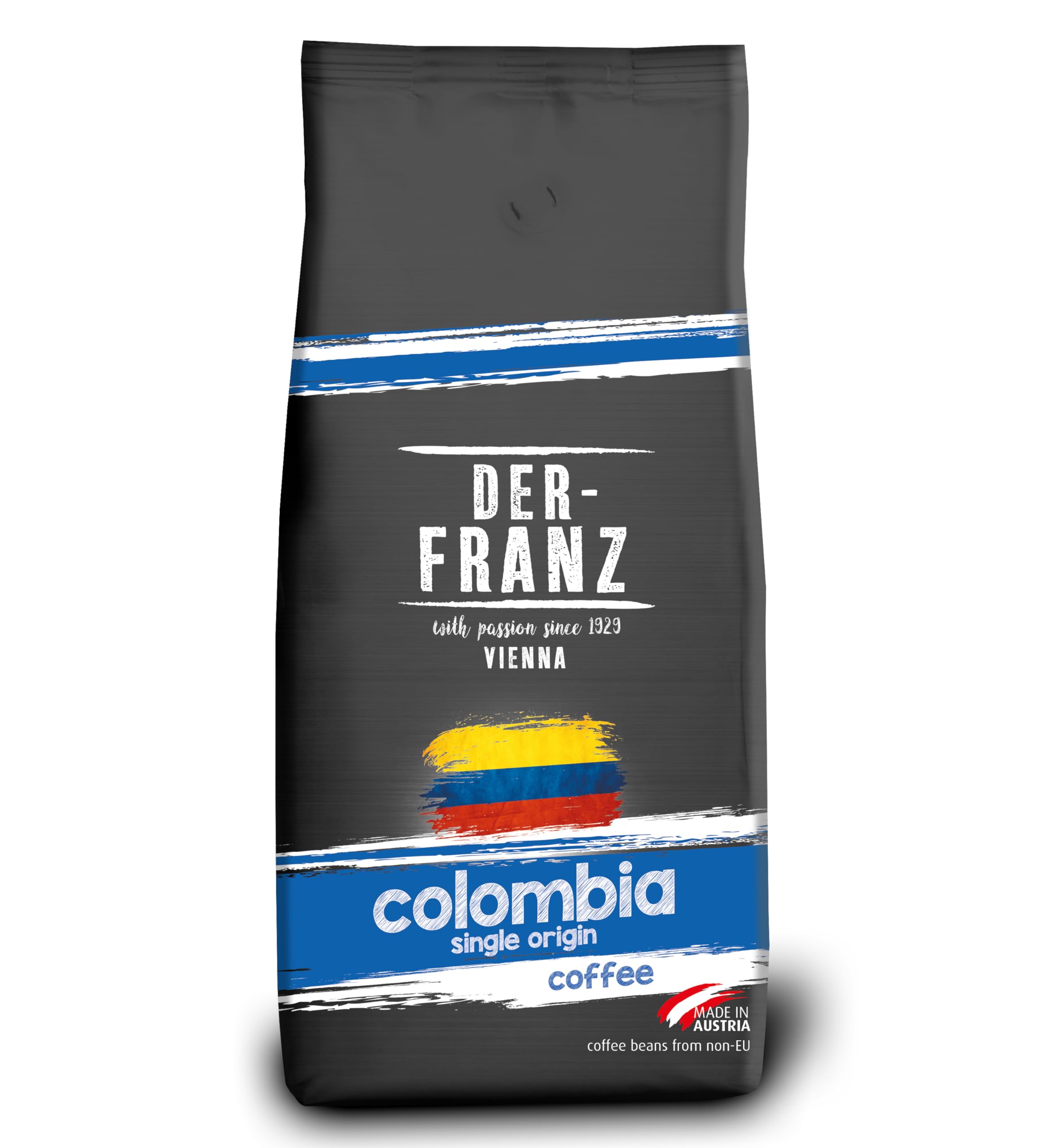 Der-Franz Colombia Single Origin Roasted Whole Coffee Beans | 100% Arabica | 1 kg