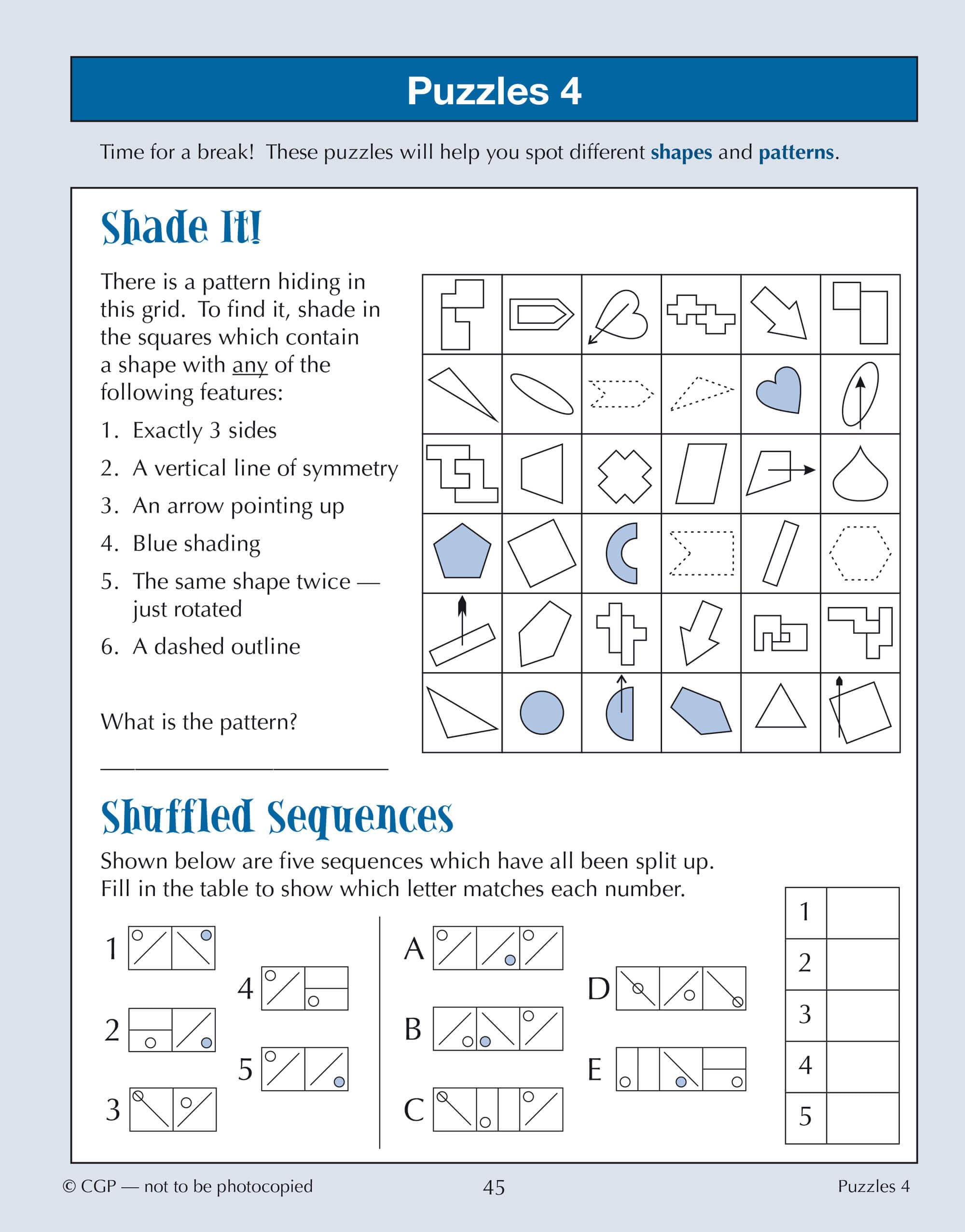 CGP 11+ GL 10-Minute Tests: Non-Verbal Reasoning | Ages 10-11 Book 1 | For 2026 Tests 5