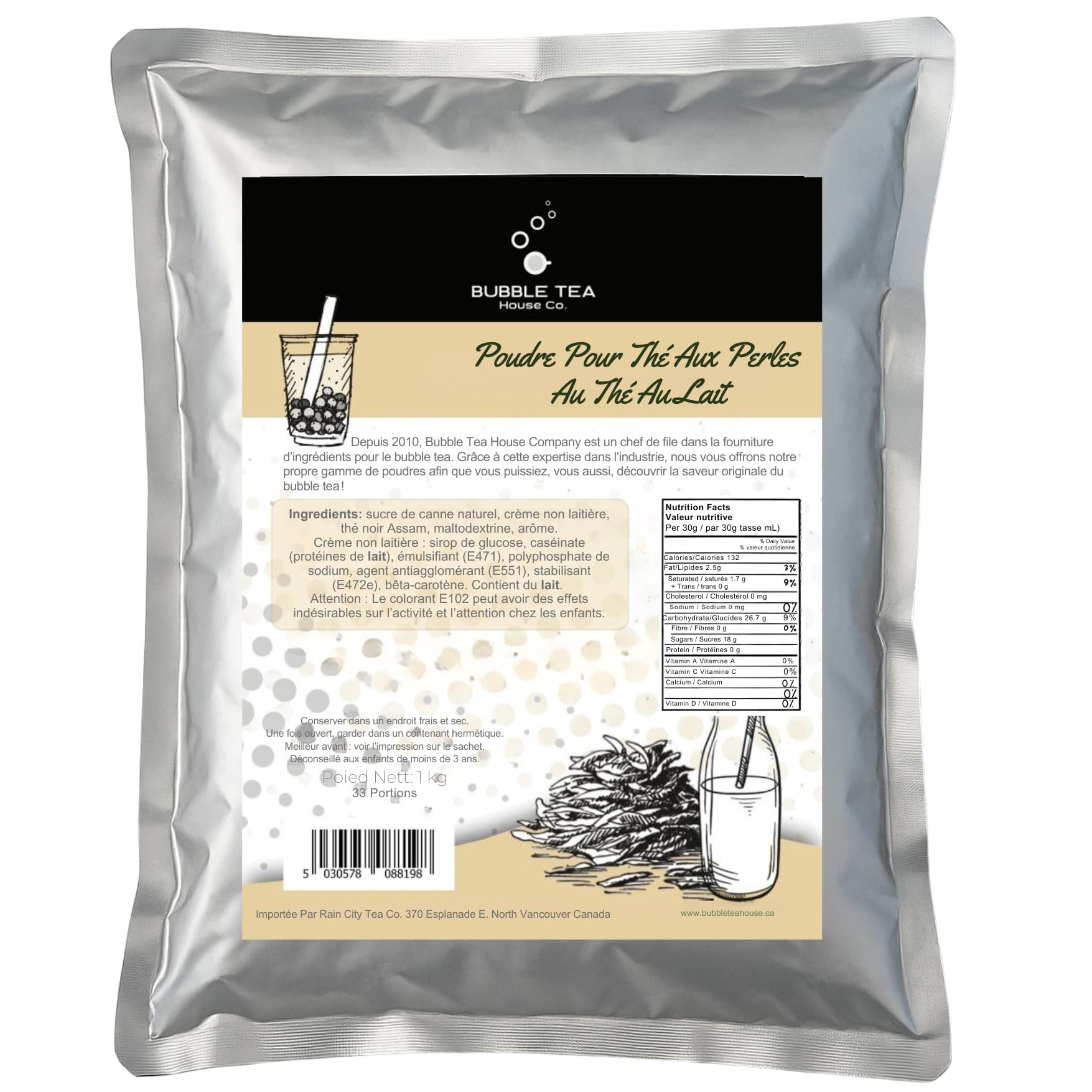 Bubble Tea House Co. - Milk Tea Flavoured Bubble Tea Powder 1 kg 8