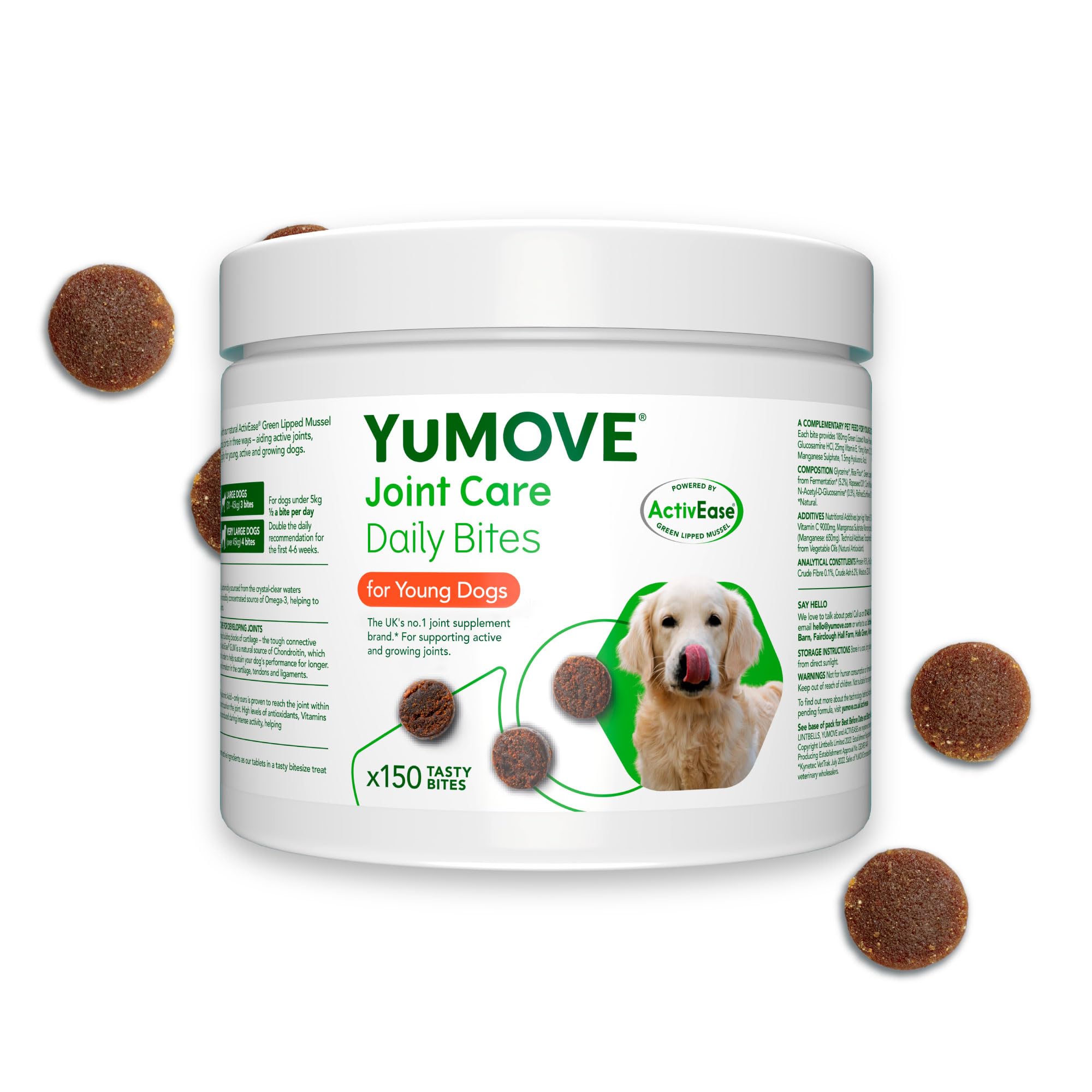YuMOVE Joint Supplement for Dogs - Daily Bites for Young Dogs | 150 Chews