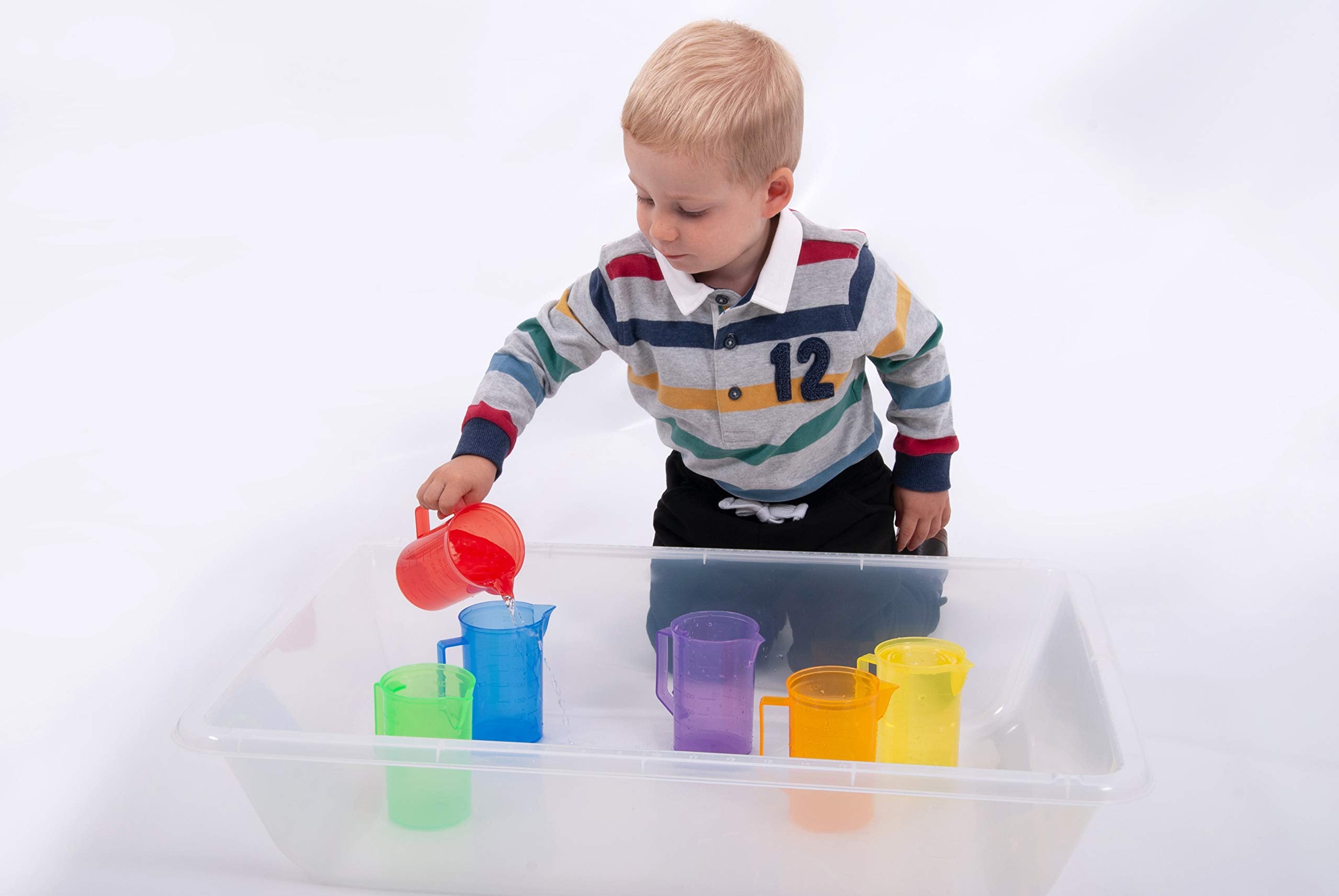 TickiT 6 Piece Translucent Colour Jug Set for Sand & Water Play | Ages 18m+ 5