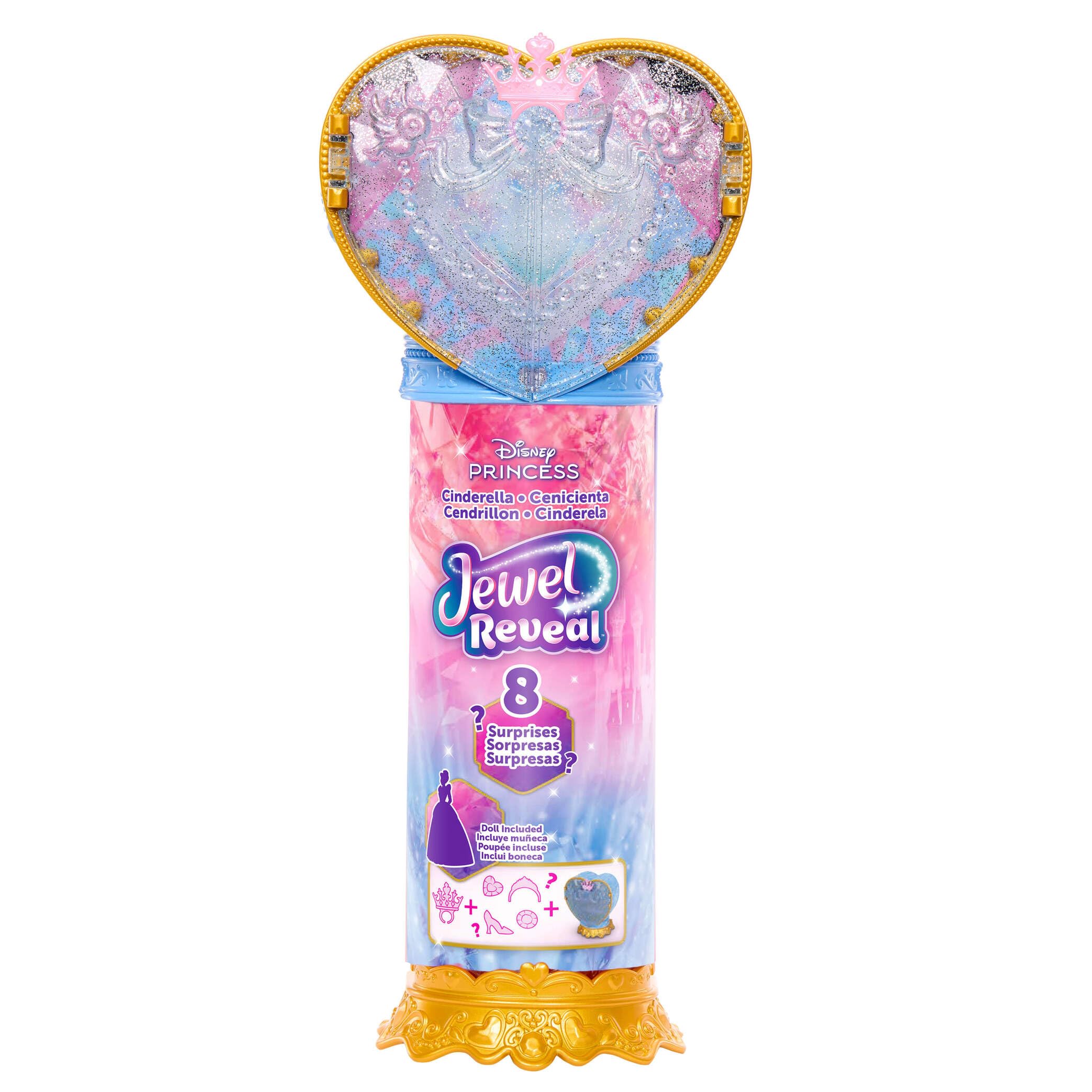 Mattel Disney Princess Jewel Reveal Cinderella Doll - Ages 3+ | Multicolor | Plastic 7