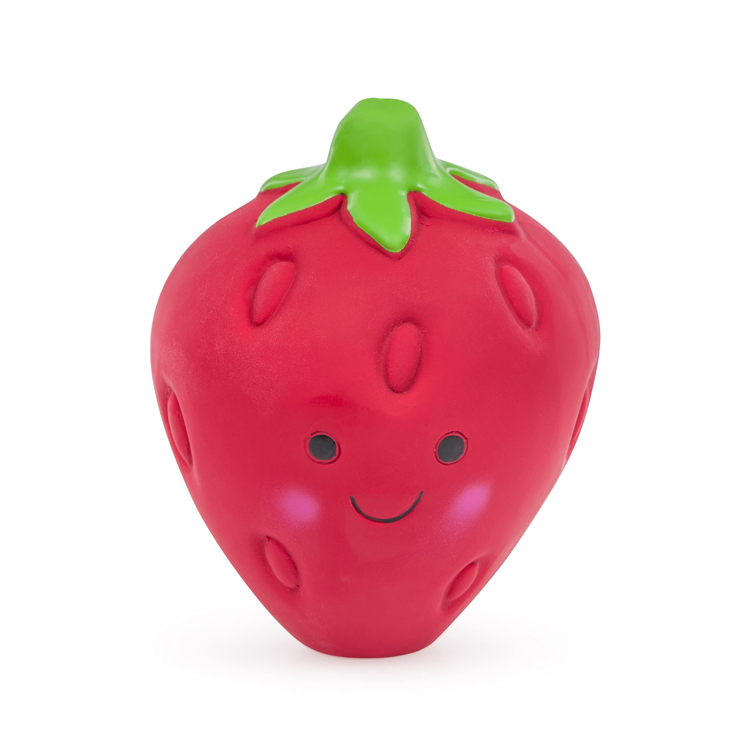 Petface Soft Latex Strawberry Chew Dog Toy - Large Size | Squeaky | Natural Rubber